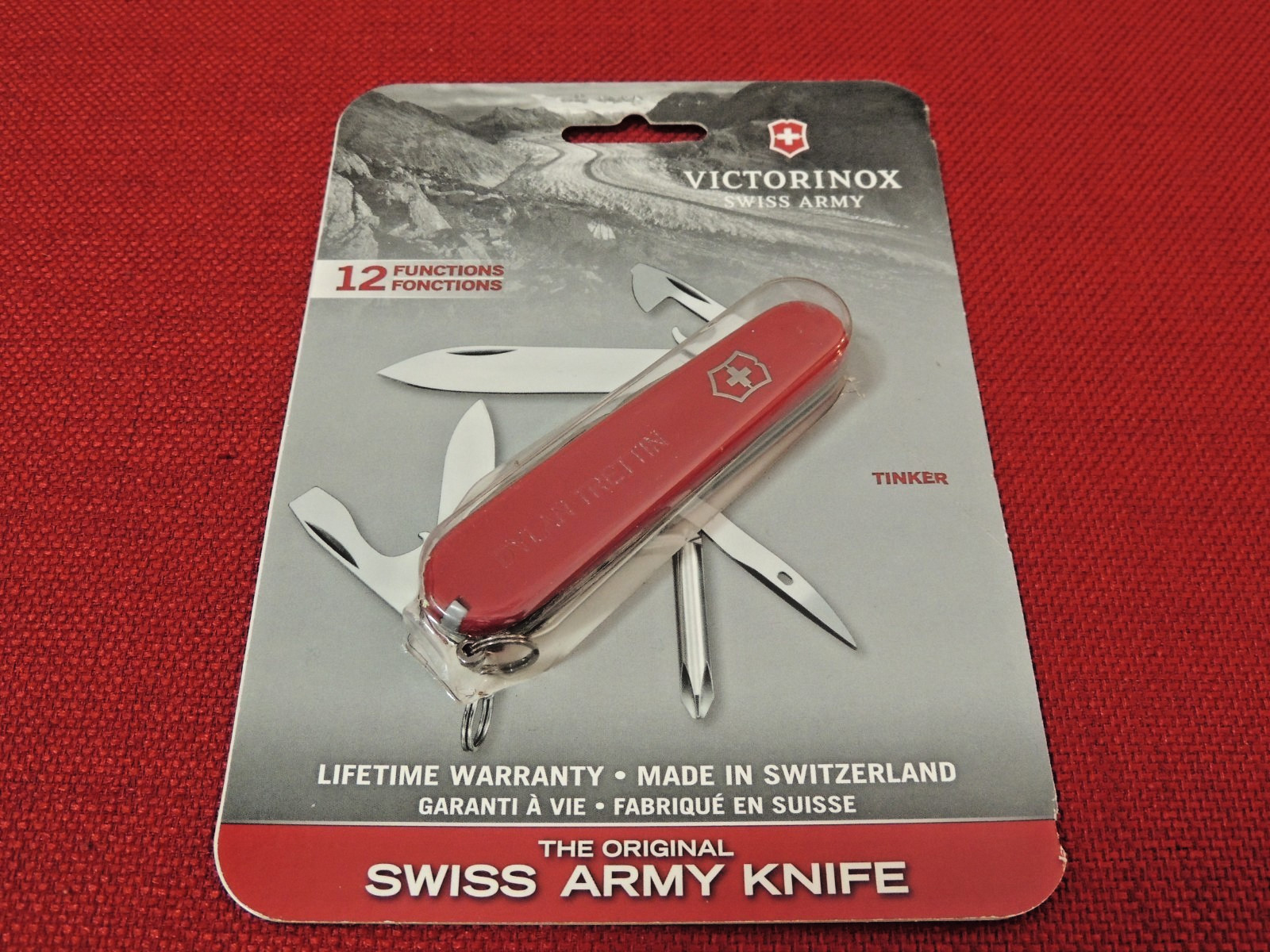 Original Swiss Army Knife Red Tinker Victorinox New in open Package 12 Functions
