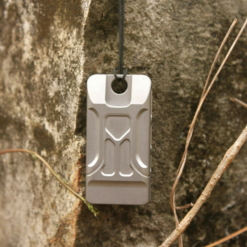 EDC Titanium TC4 Ti Whistle Twin Tubes SOS High Frequency Outdoor Survival Tool