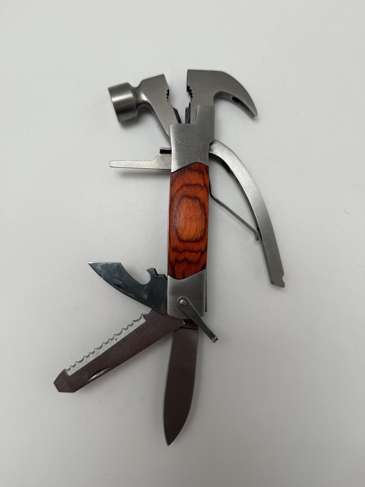 Sheffield Hammer 14in1 Pocket Multi Tool w/Case Outdoor Hiking