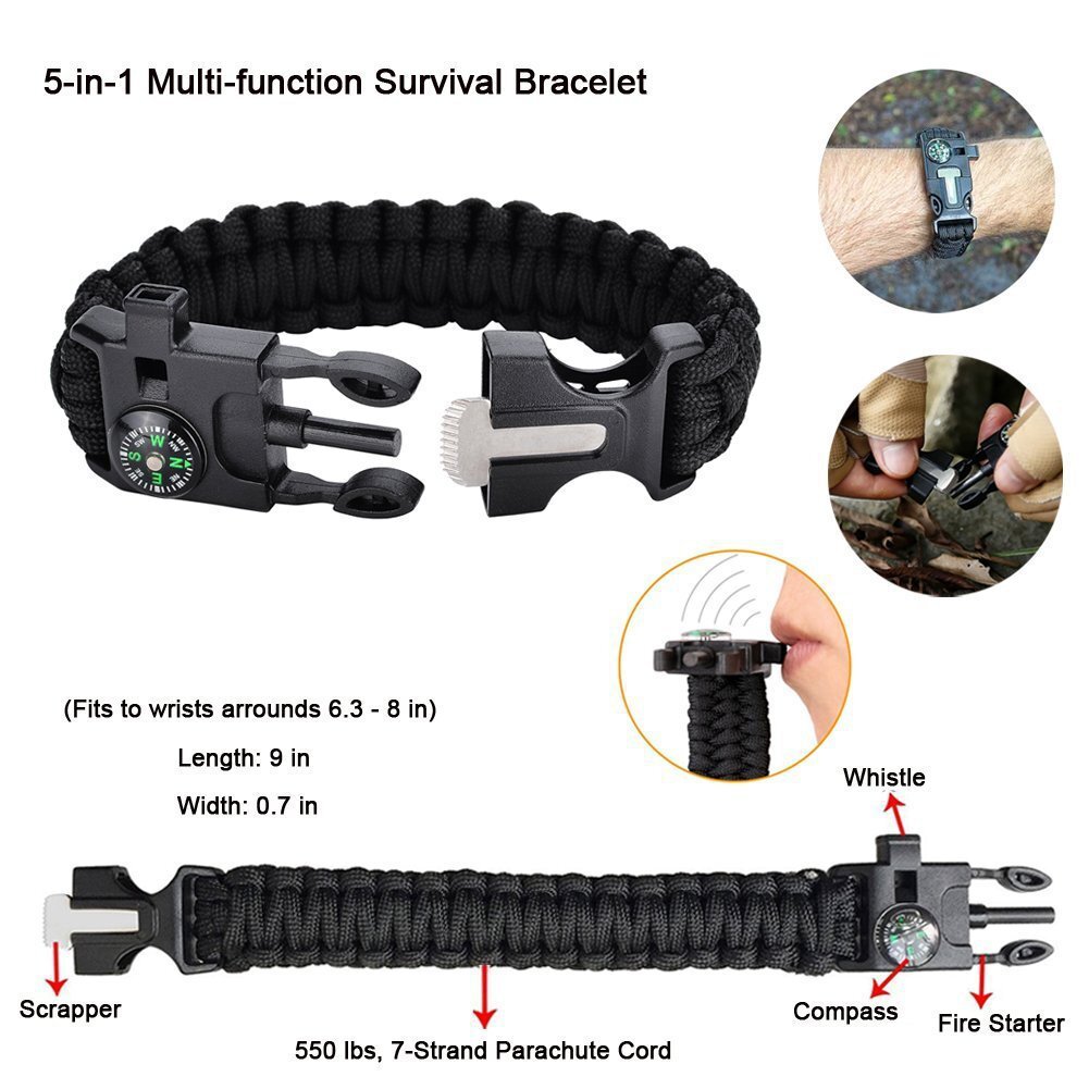 Emergency Survival Equipment Kit Outdoor Filter Tactical Hiking Camping SOS Tool