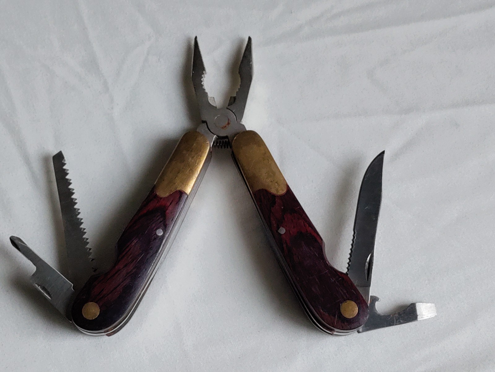 HUSKY 25 Years 25th Anniversary Limited Edition Multi-Tool Brass Wood Vtg USA