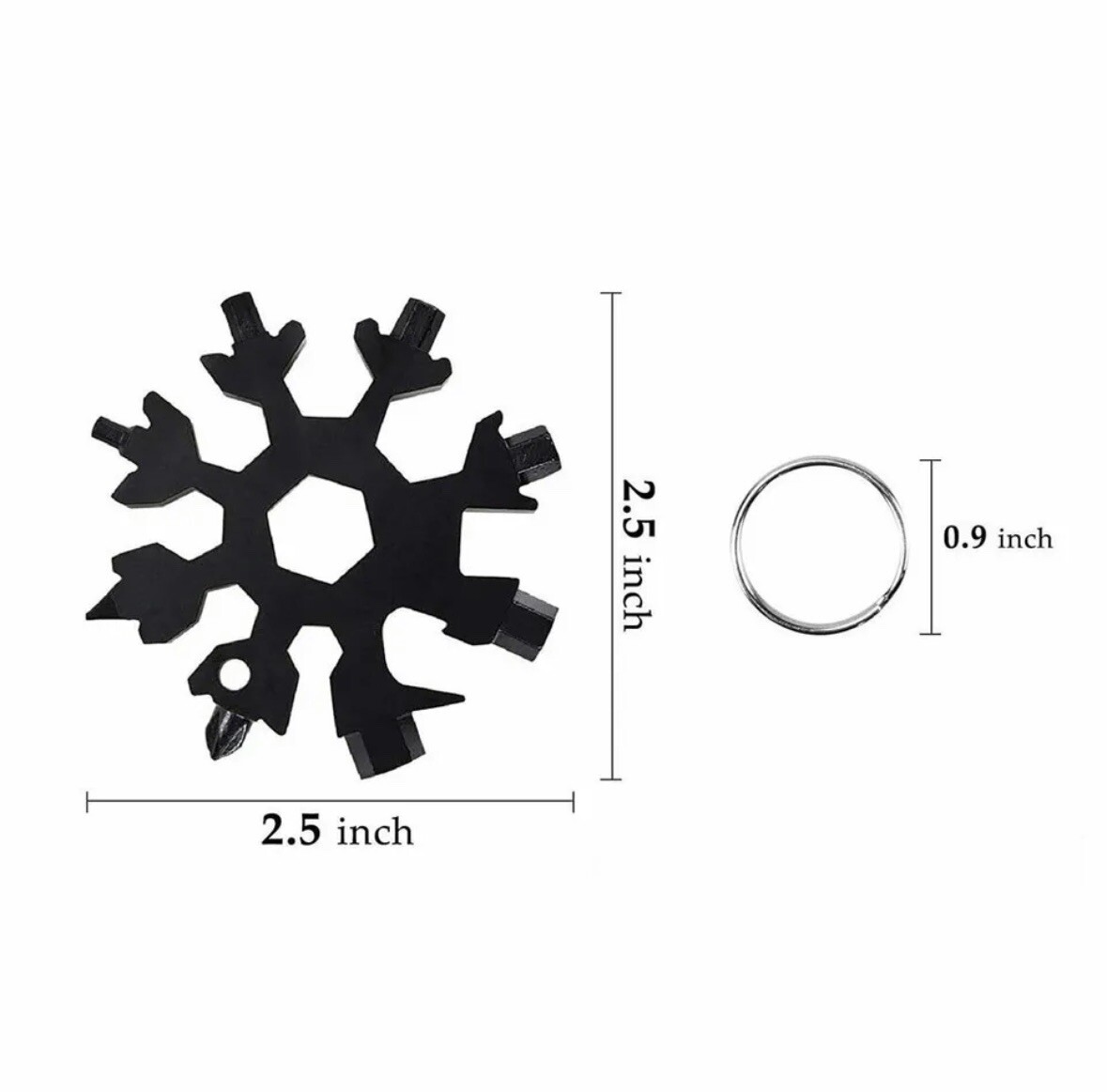 9pcs 18-in-1 Snowflake Multi-Tool Stainless Steel Multitool Screwdriver Opener