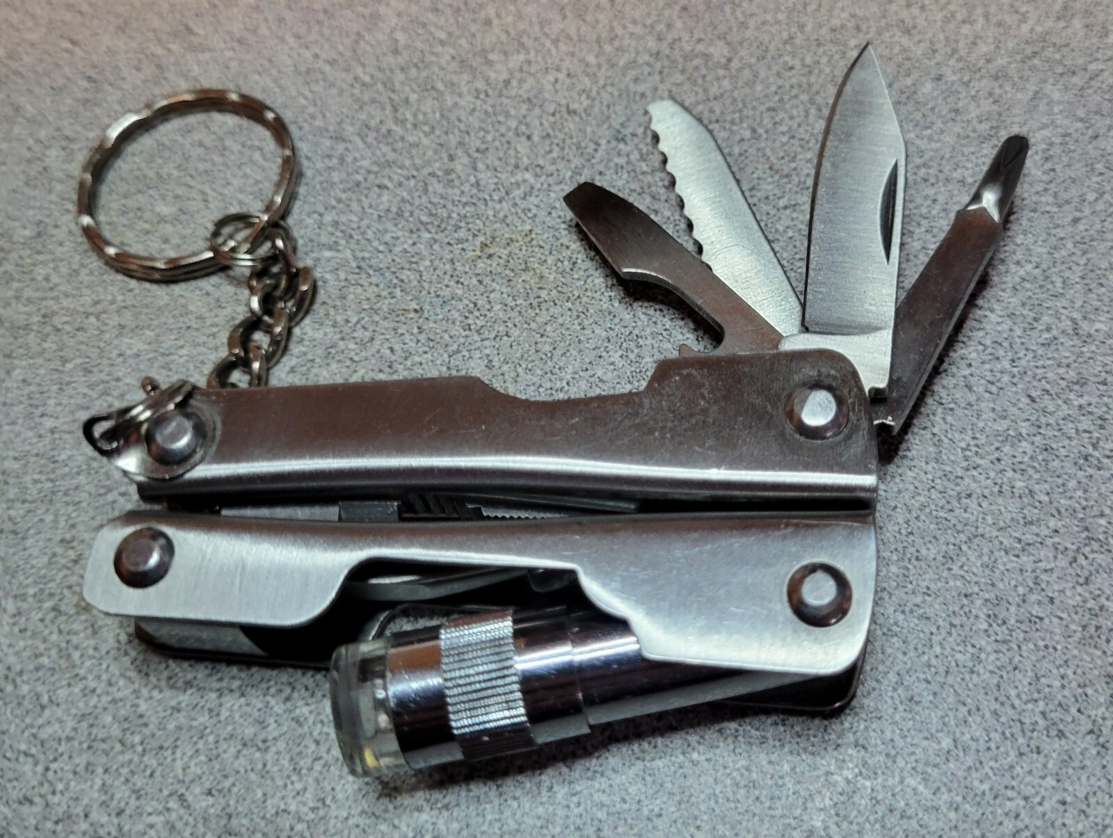 LED Light Multi-tool Pliers Knife Screw Drivers Bottle Opener Stainless Steel