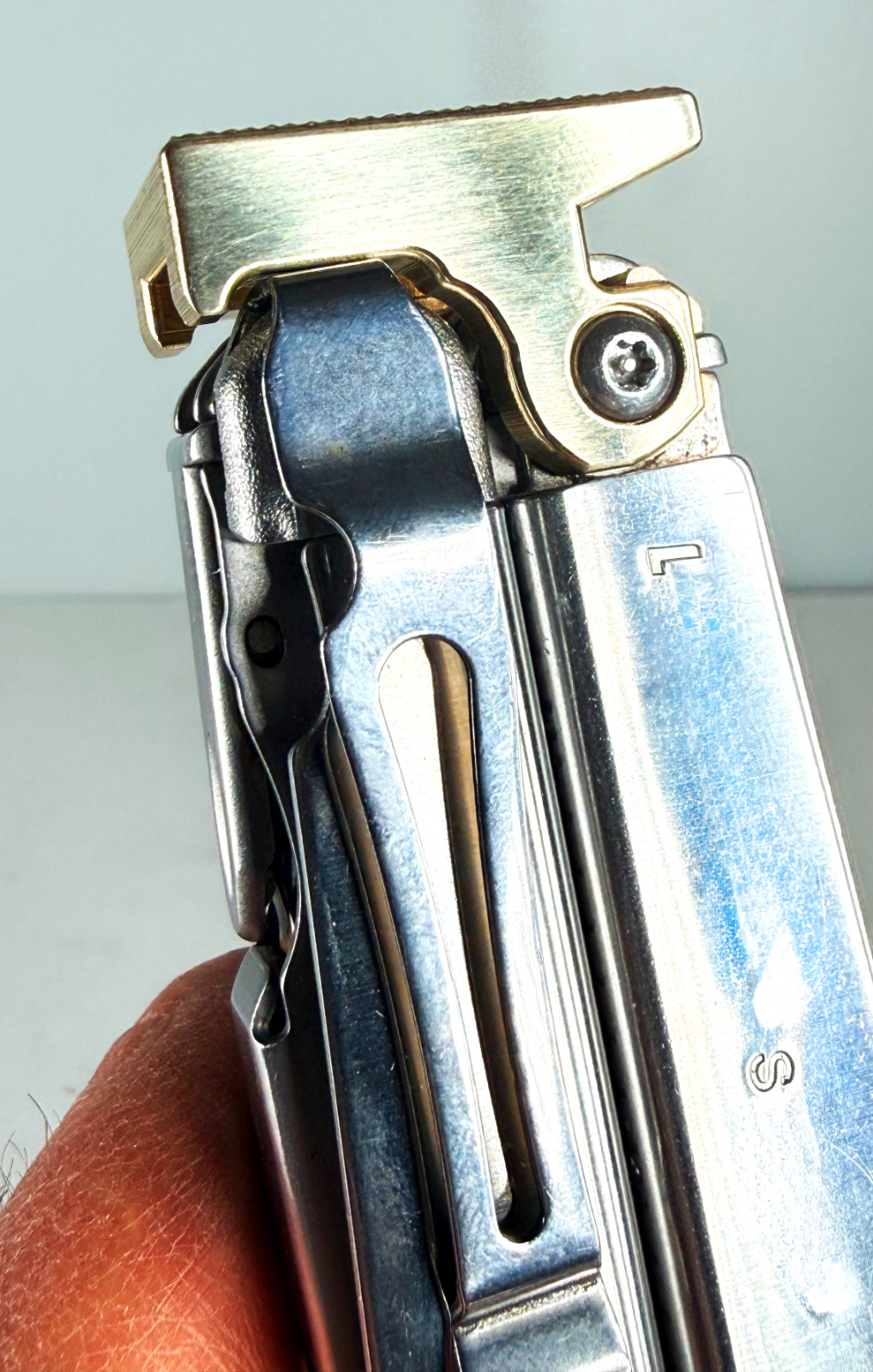 For Leatherman Surge, BRASS Hammer Head Mod, Modification, CNC Made,Locking,CAD