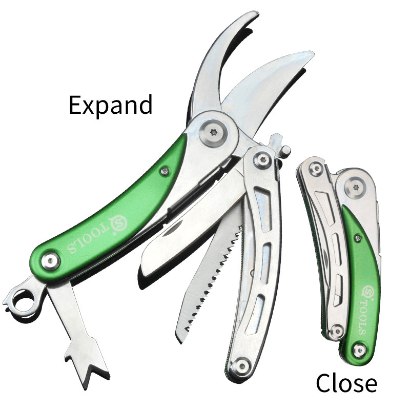 Multi Tool Pliers Outdoor Garden Scissors Stainless Steel Camping Folding knife