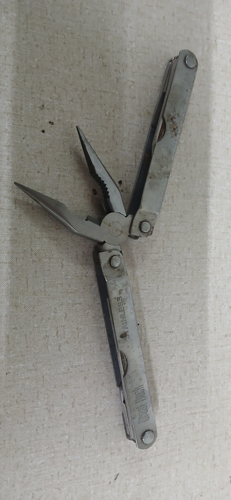 MINILESS Stainless Steel Multi-Tool Pliers, Used, Silver, Made in China