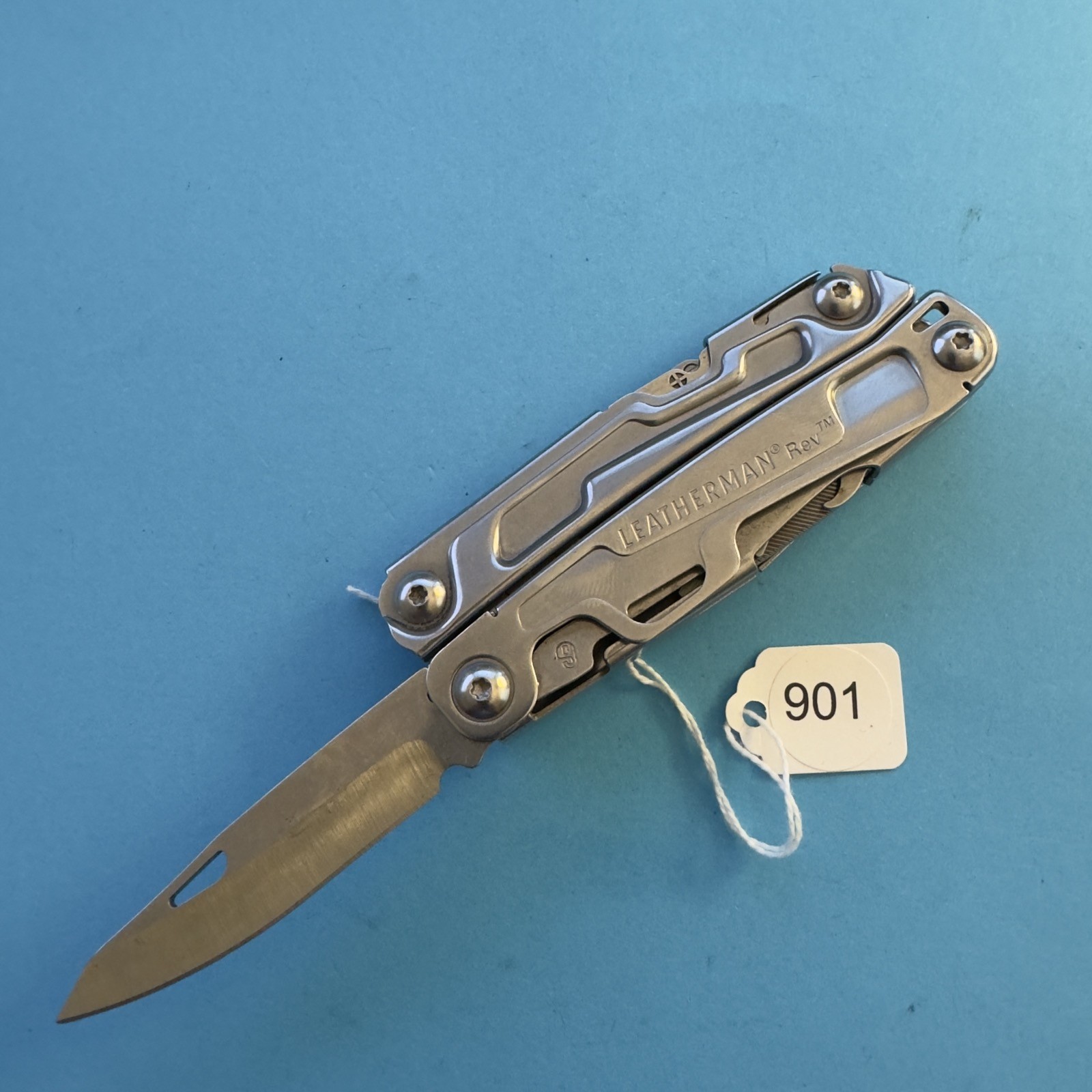 Leatherman Rev Plier Multi-Tool Pocket Clip Knife Stainless EDC #901