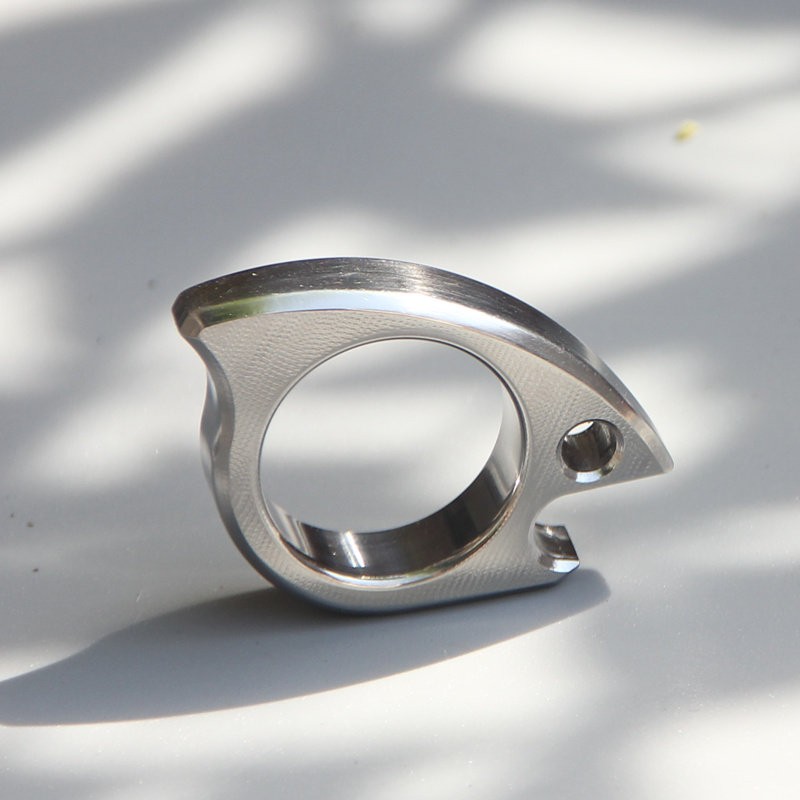 Hand Polished TC4 Titanium Alloy Fish EDC Jewelry Multi Functional EDC