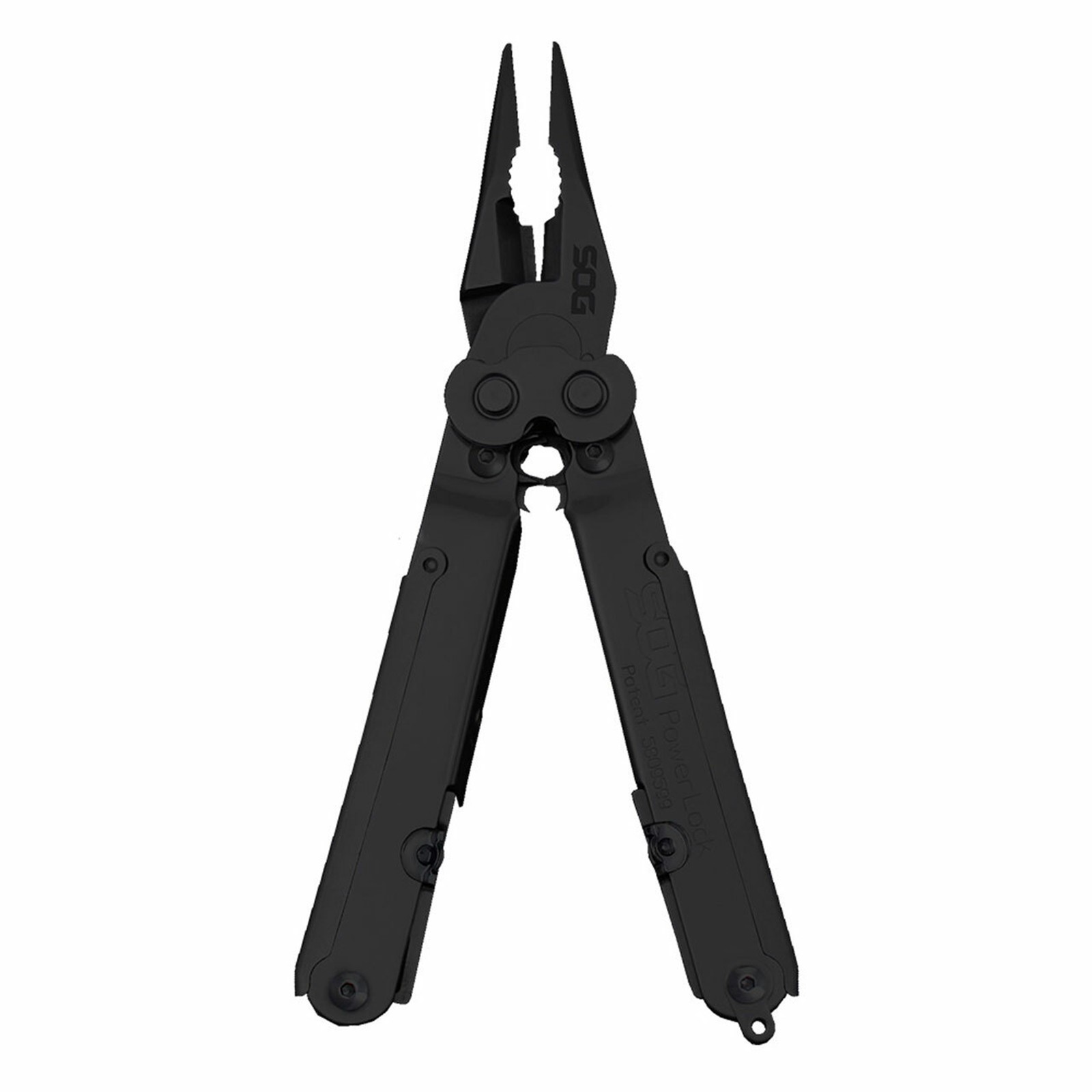SOG PowerLock Stainless Steel Folding Knife 18 Tool Multi Tool Pliers, Black