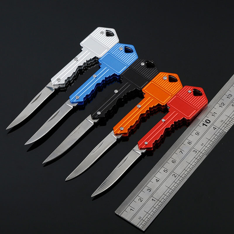 Portable Pocket Folding Key Shape Mini Key Chain Knife Camping Outdoor
