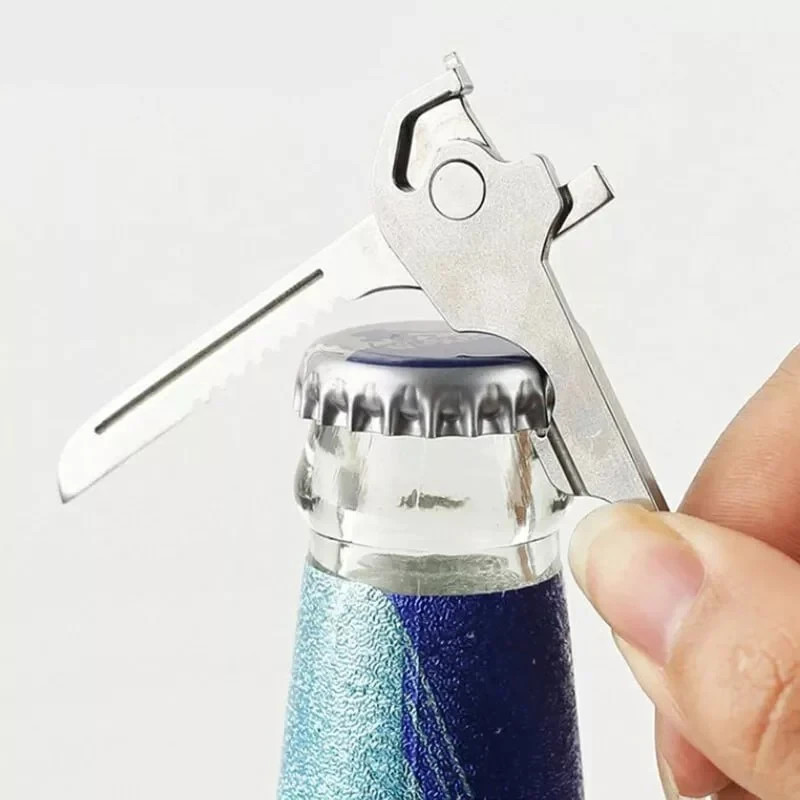 8-in-1 Multifunctional Keychain Folding Pliers Screwdriver Bottle Opener, Black