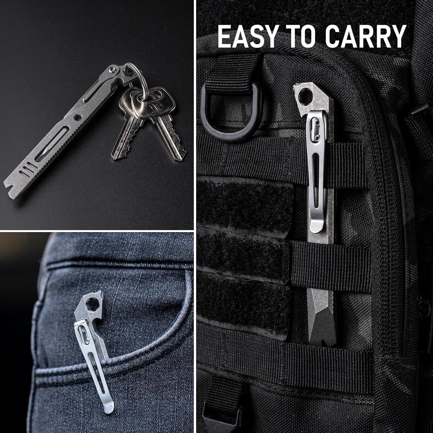5-in-1 Portable EDC Pry Bar Multi Tool, Ultra-durable & Lightweight (Matte) | Mu