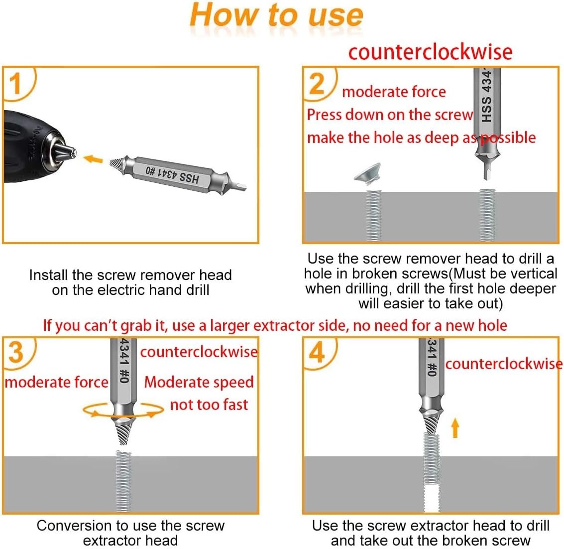 Durable Tungsten Carbide Screw Extractor Kit – Essential Gifts for Men
