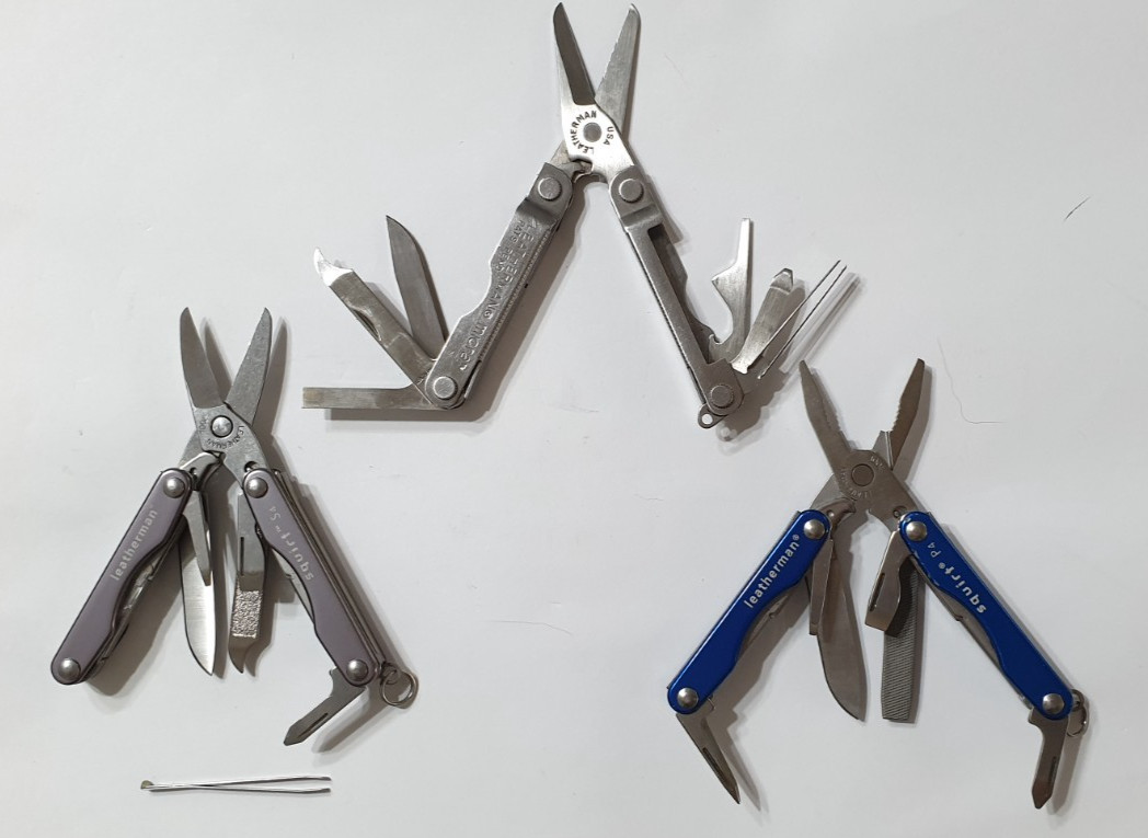 🔥🔥 3X Leatherman Squirt P4 S4 Micra Multi Tool Collectable Keychain Rare Set
