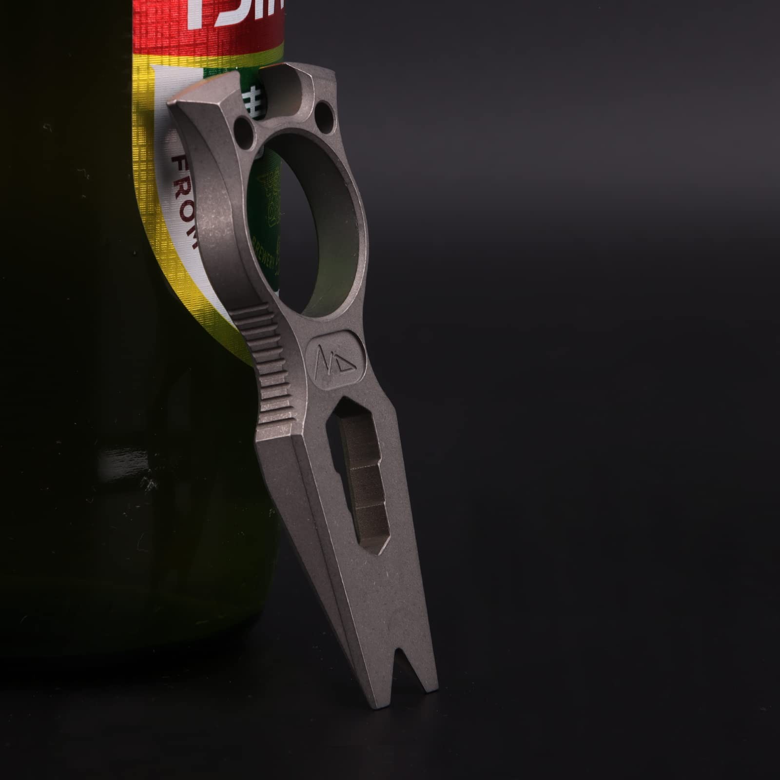 Pry Bar Multi Tool Titanium with Wrench Bottle Opener Pry Bar Function Mini P…