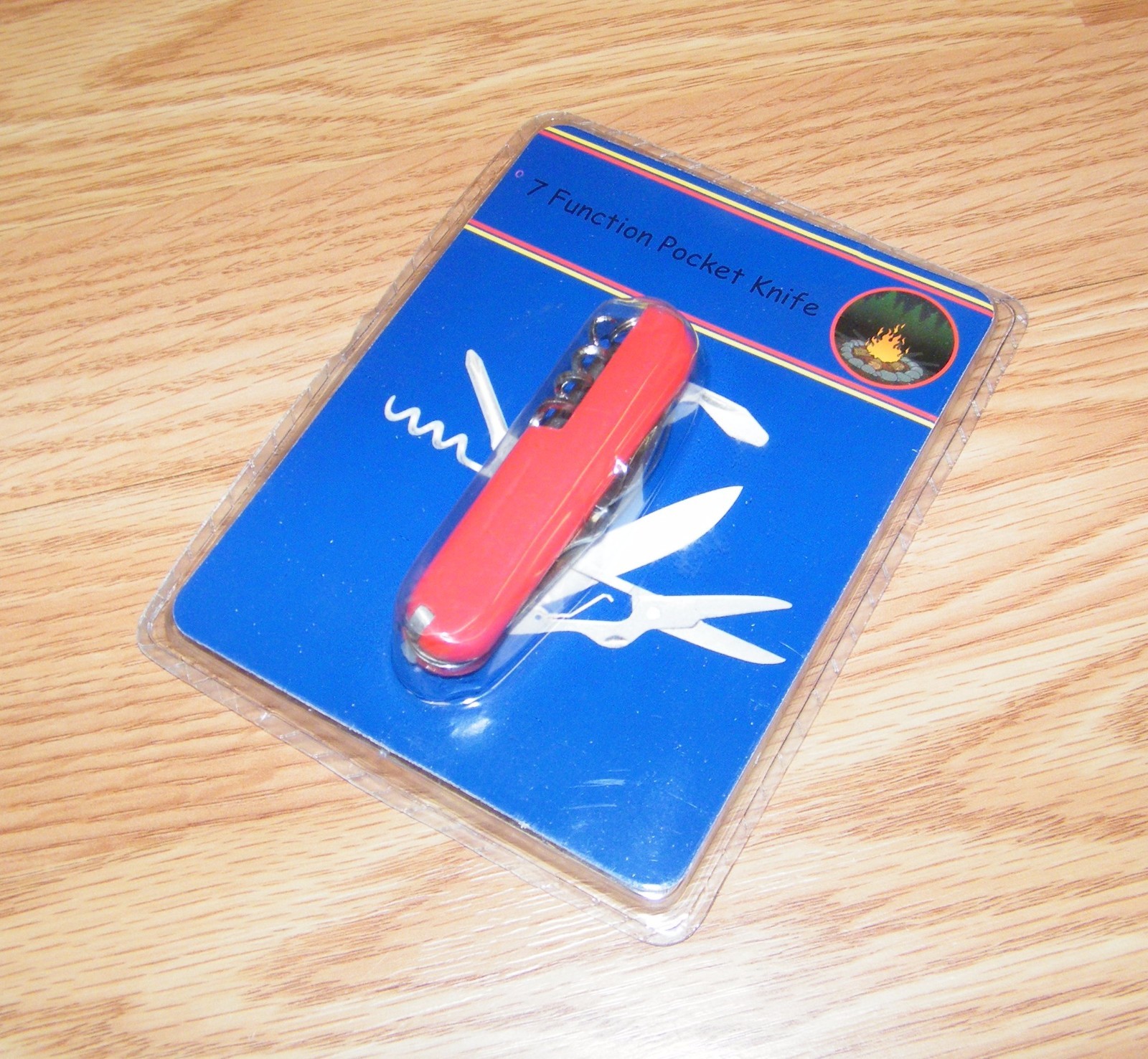 Unbranded / Generic 3″ (inch) 7 Function Red Pocket Knife Only **NEW-READ**
