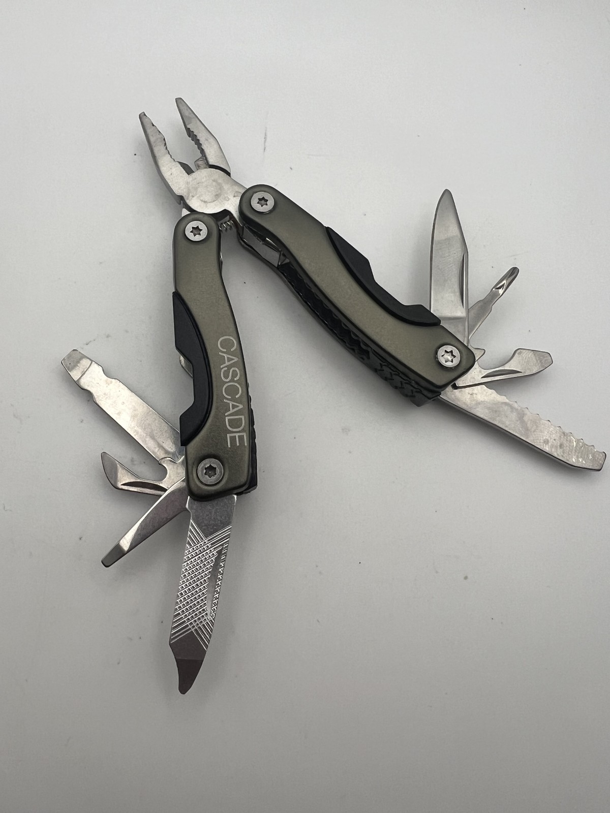 Cascade Multi Tool Pliers Pocket Knife With Sheath Stainless Steel Compact EDC