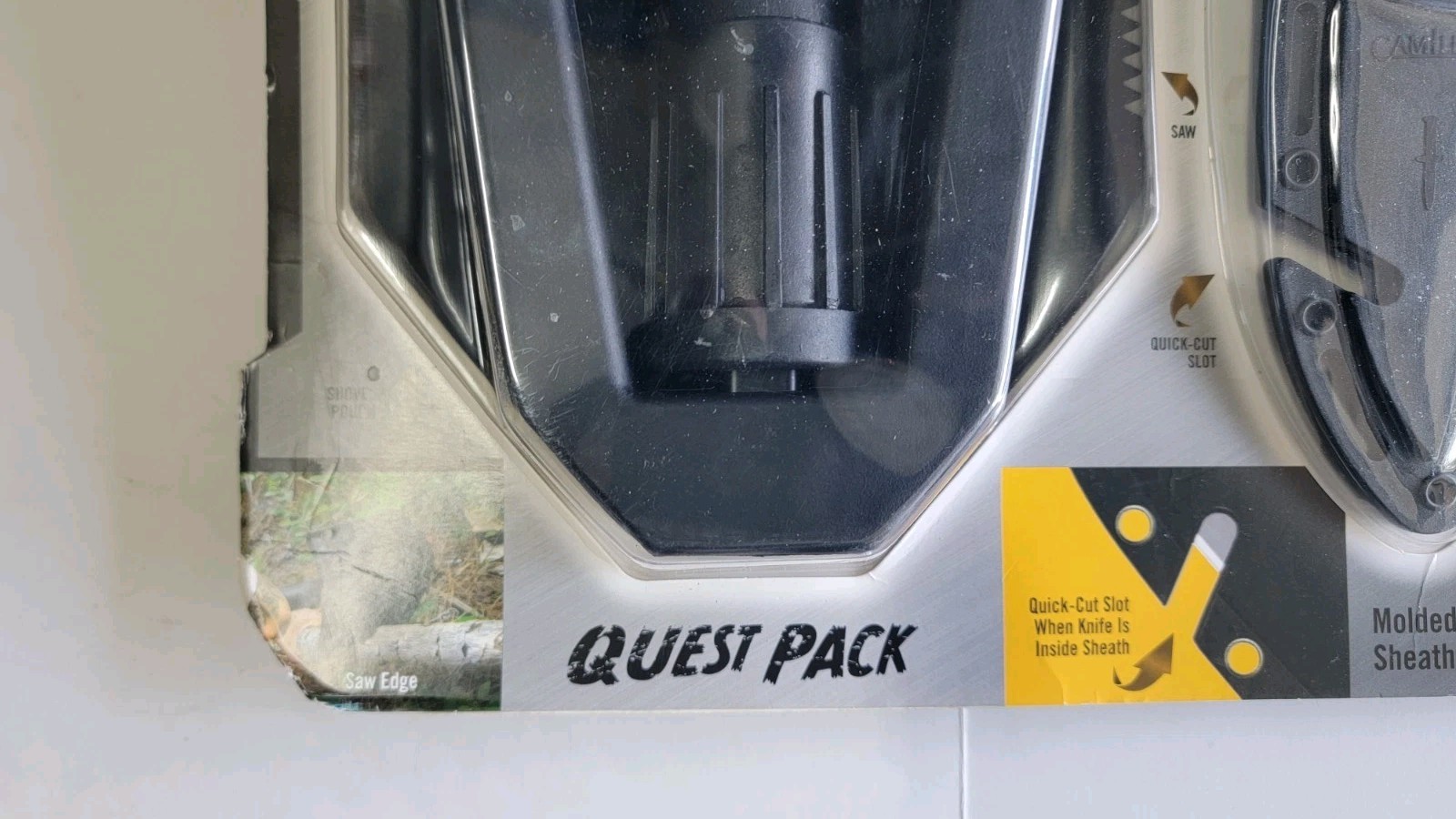 CAMILLUS QUEST PACK W/22” SHOVEL-8” KNIFE W/SHEATH-FIRE STARTER-WHISTLE NIP