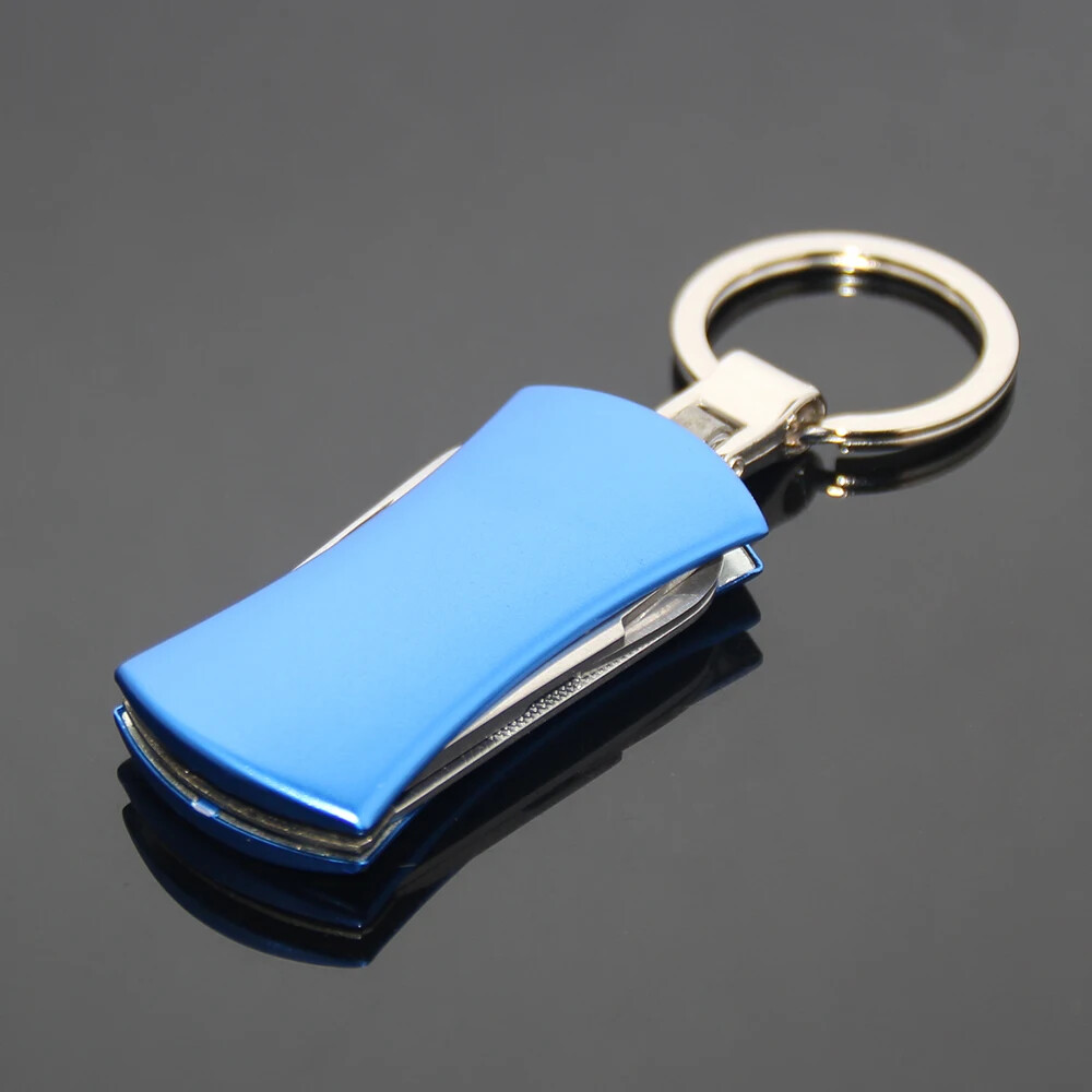 Aluminum 5-in-1 Pocket Knife Multitool Keychain – Scissors, File, Screwdriver