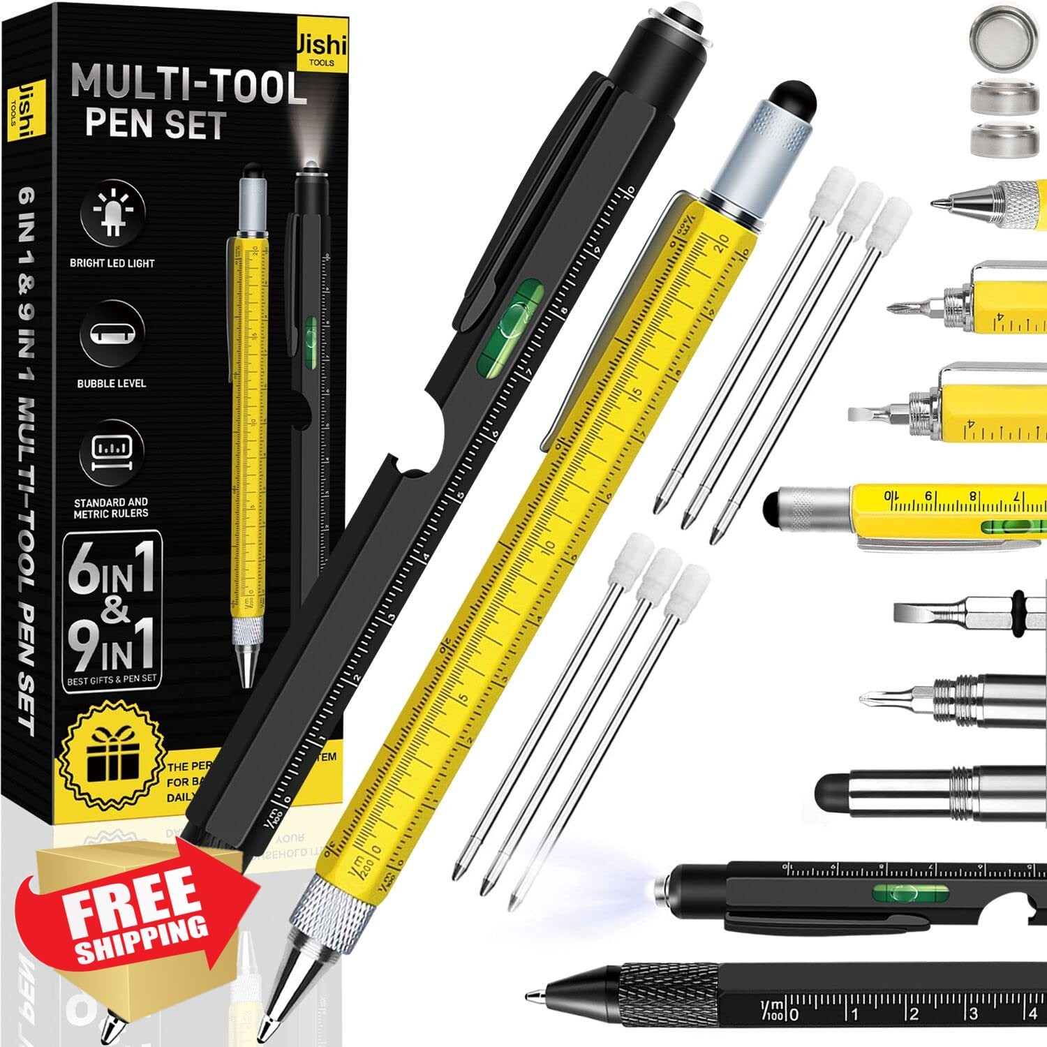 Jishi 2pk multitool pen gift set
