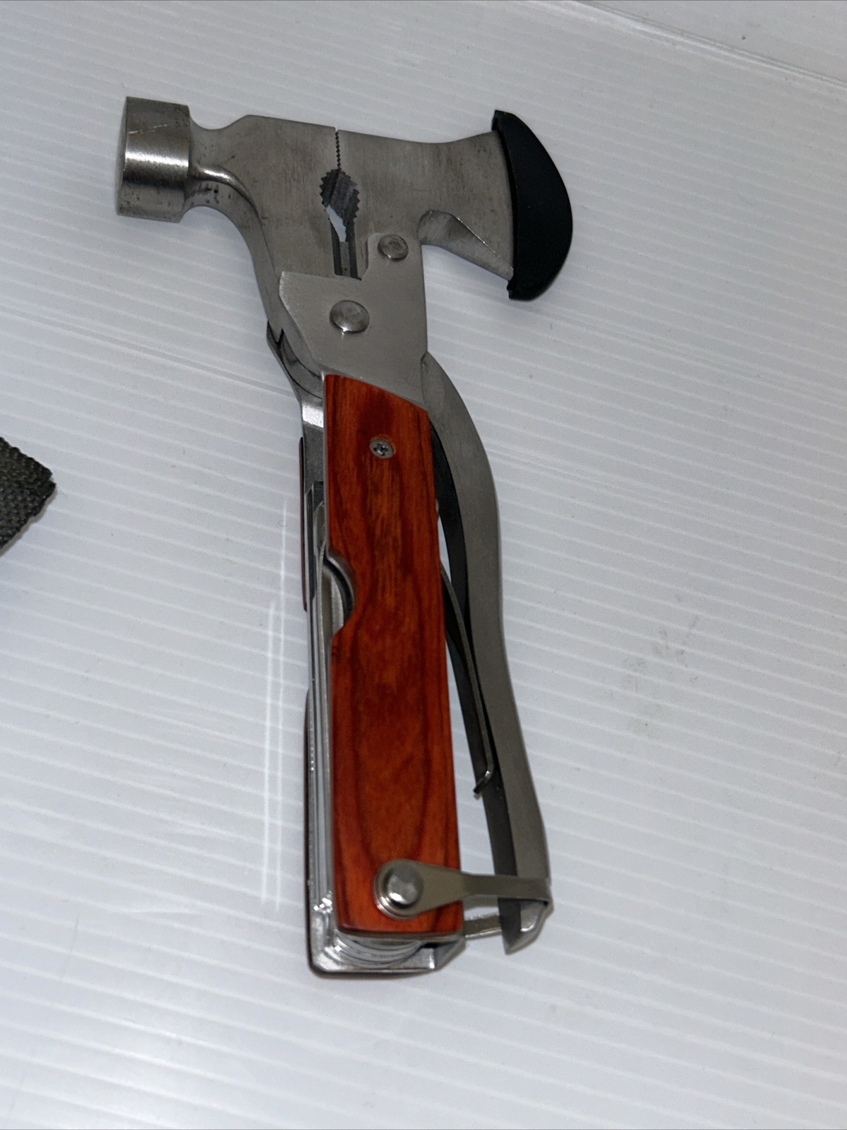 Tool Multi Hammer Axe Knife Wire Cutter Pliers Screwdriver Emergency Case