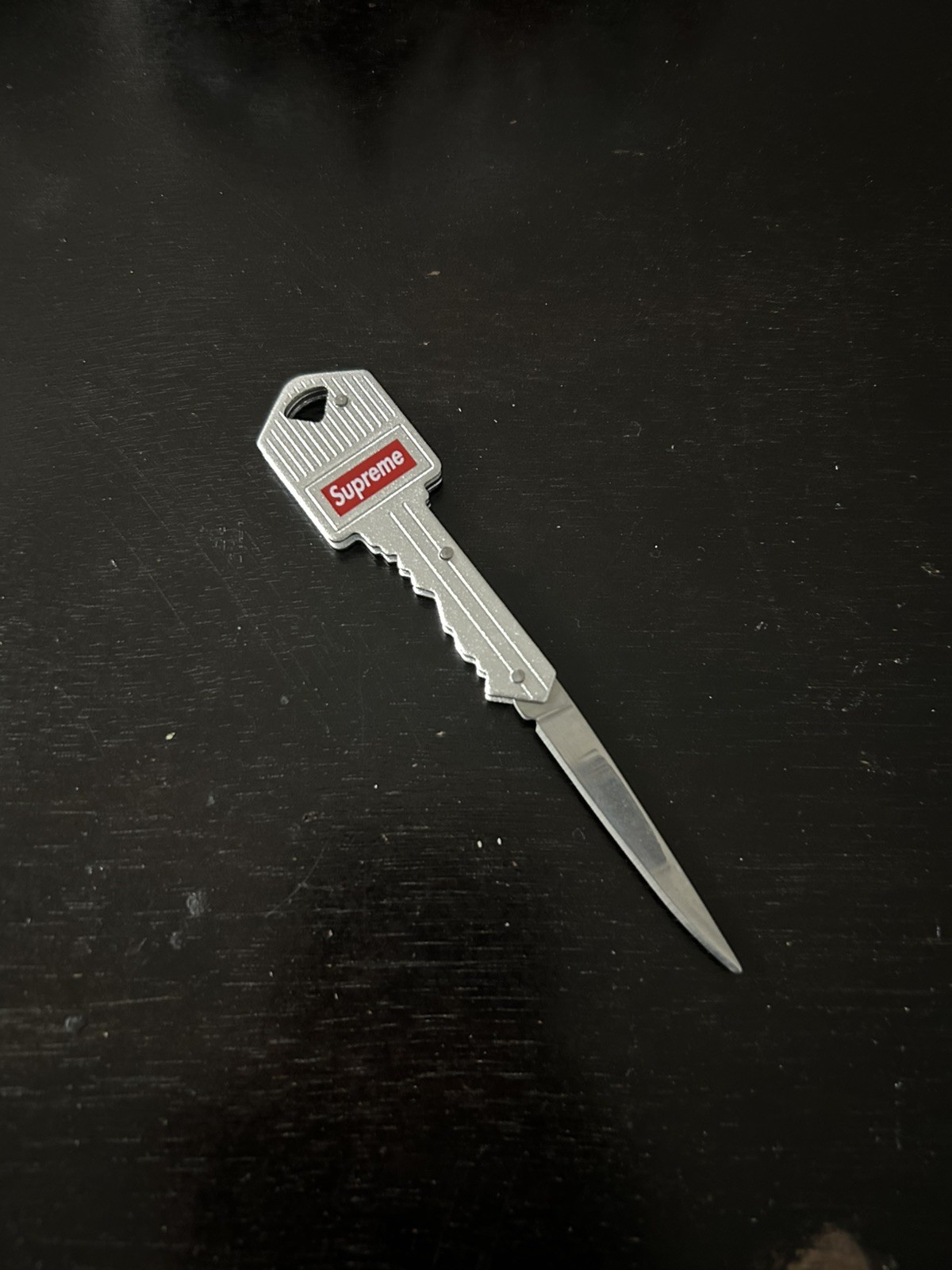 Supreme Key Tool SS17 Stainless Steel Knife Red with White Logo