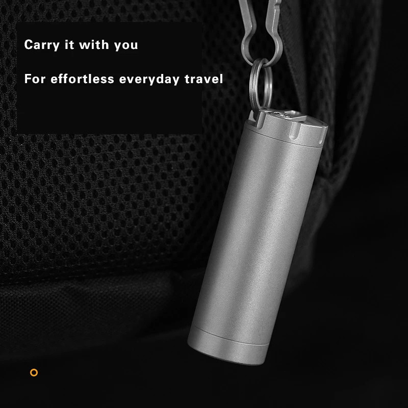 Titanium Waterproof Pill Bottle Toothpick Case EDC Travel Storage