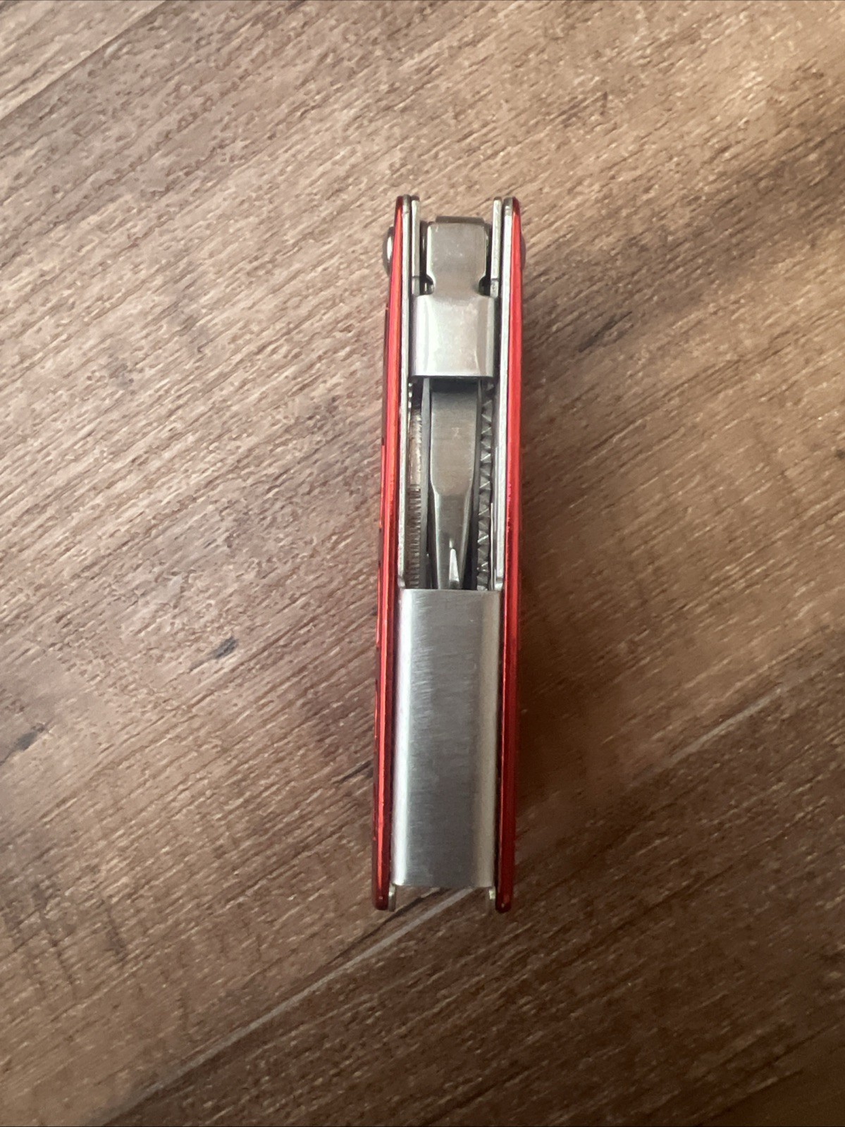 🌟Snap-on Red Stainless Steel 4″ Multi-Tool Pliers, Knife, File, & Sheath, NICE!