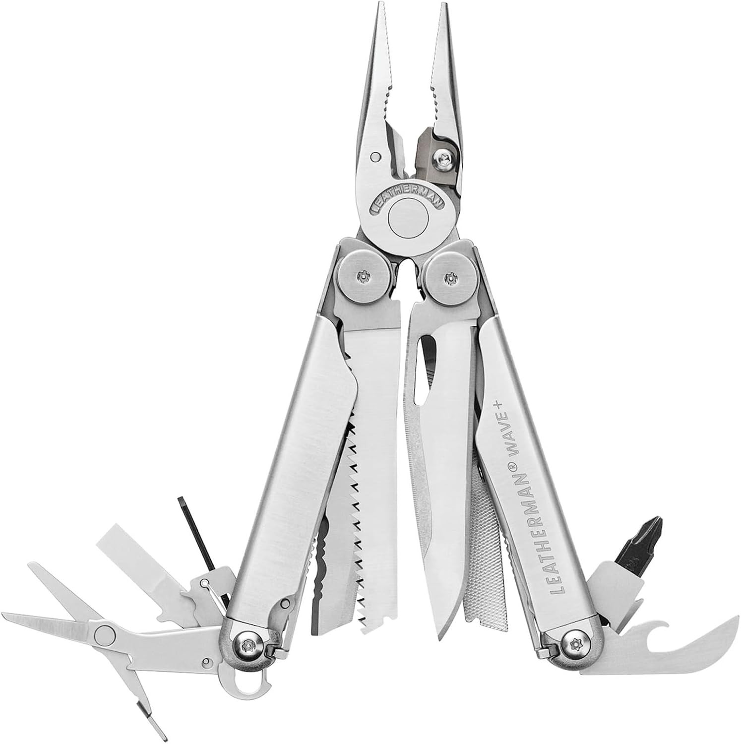 LEATHERMAN, Wave+, 18-in-1 Full-Size, Versatile Multi-tool , Stainless Steel