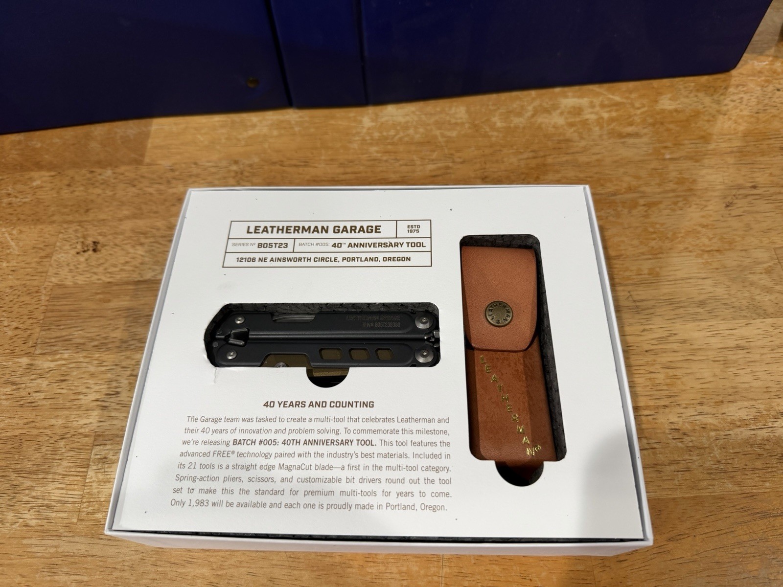 Gray Leatherman Garage Batch #005 40th Anniversary Tool – Brand New