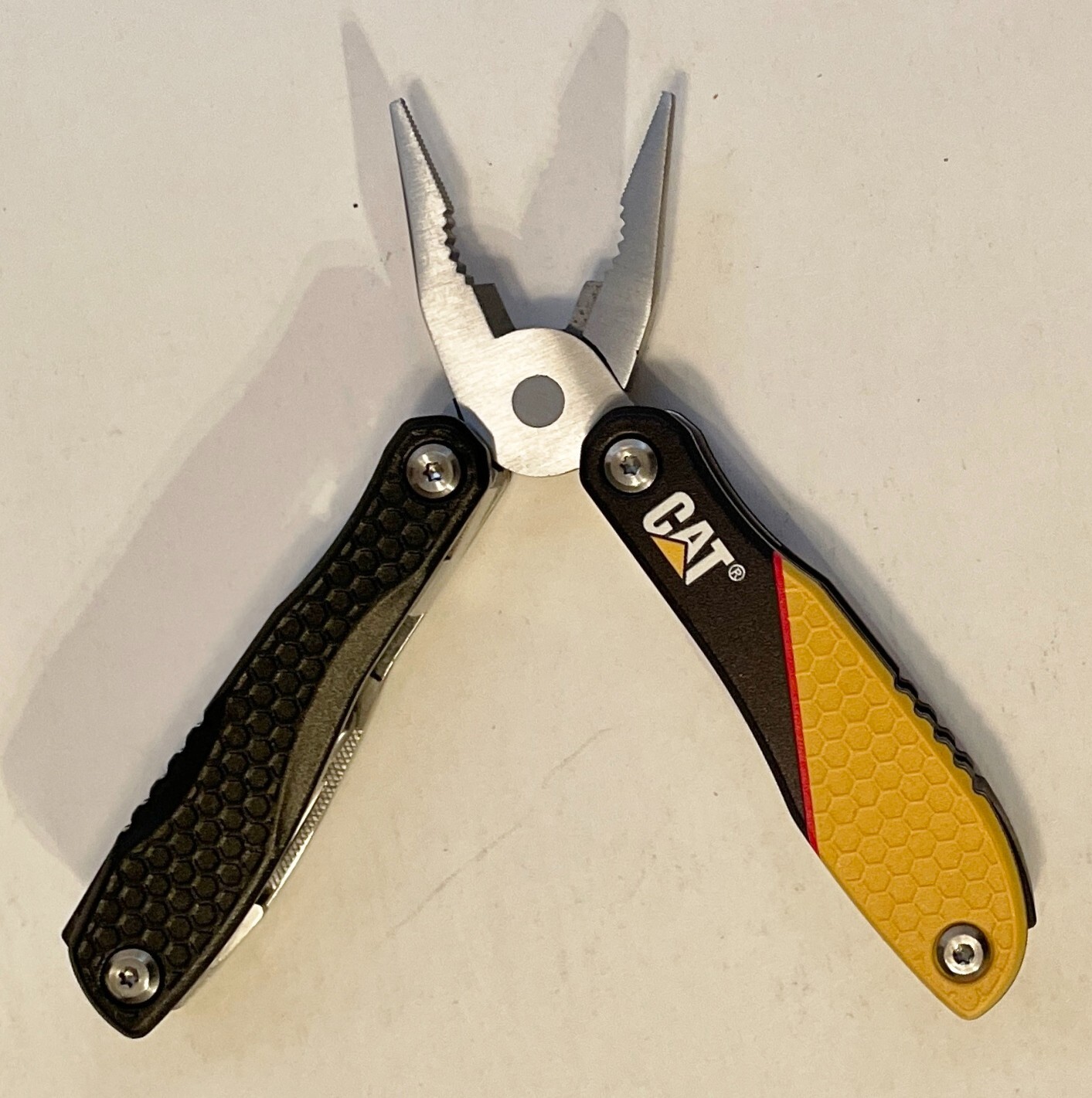 CAT 3pc Multi Tool with Knife, Pliers, Mini Tool Key /Chain with LED Light plus