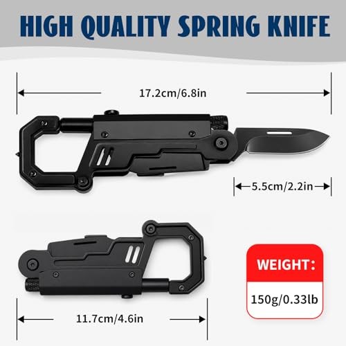 8-in-1 Multitool with Detachable Led Light, Pocket EDC Multitool, Pocket Knif…