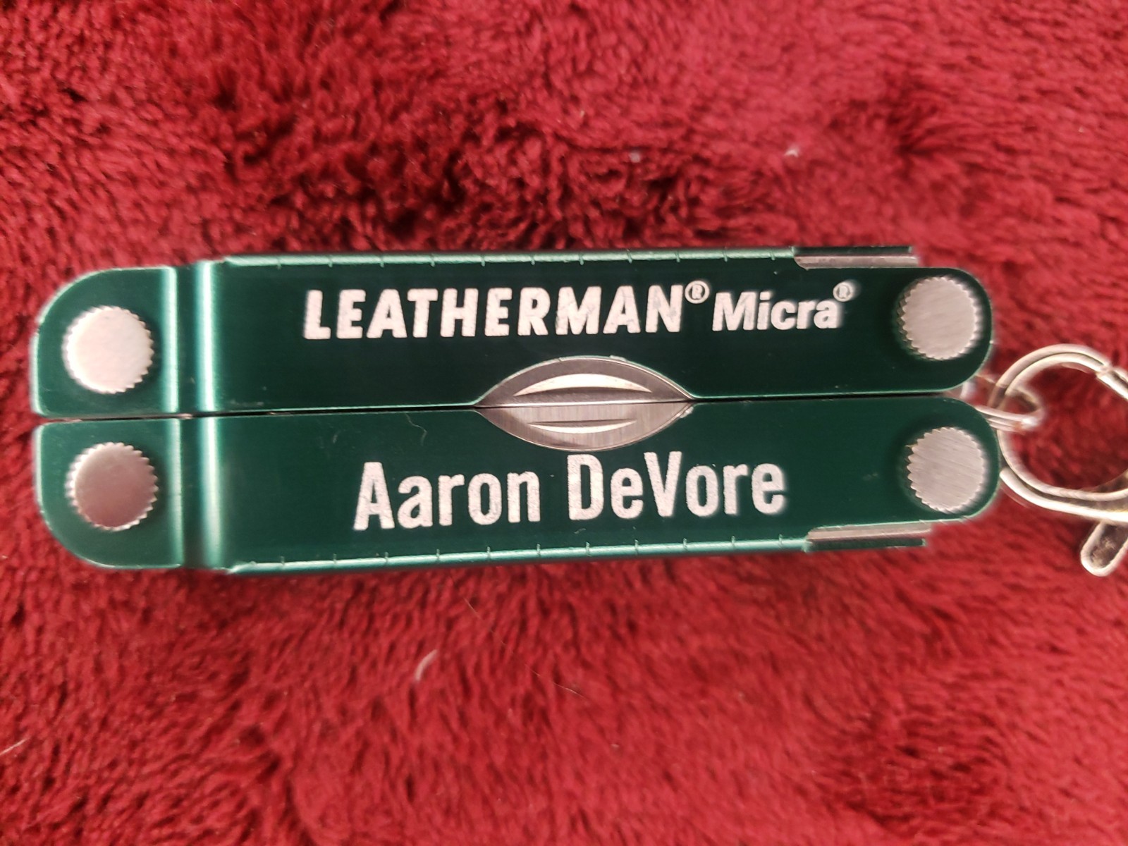 Leatherman Micra Green Multitool Aaron DeVore print