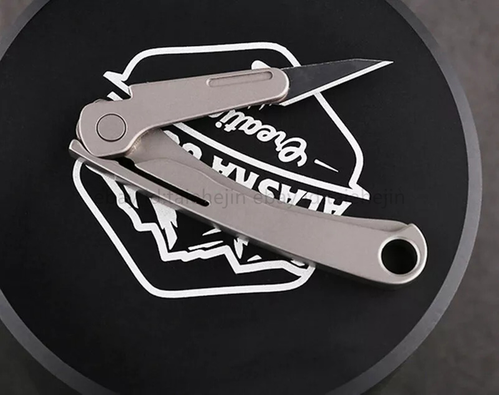 Titanium Keychain Pocket Utility Knife Scalpel Blade Outdoor Folding Knife EDC