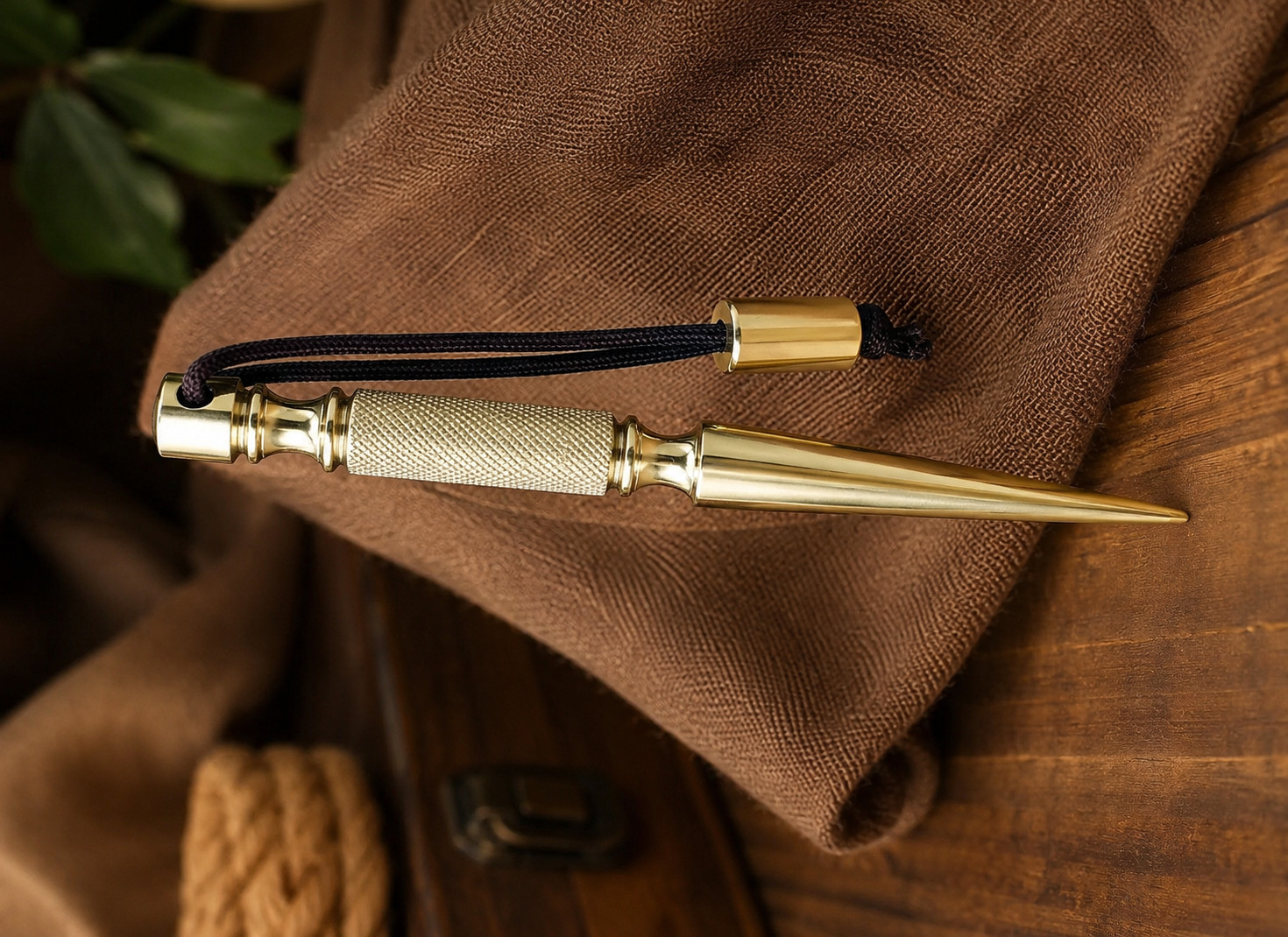 Solid Brass Kubotan Self Defense Keychain, EDC Tactical Tool, Personal Safety Ke