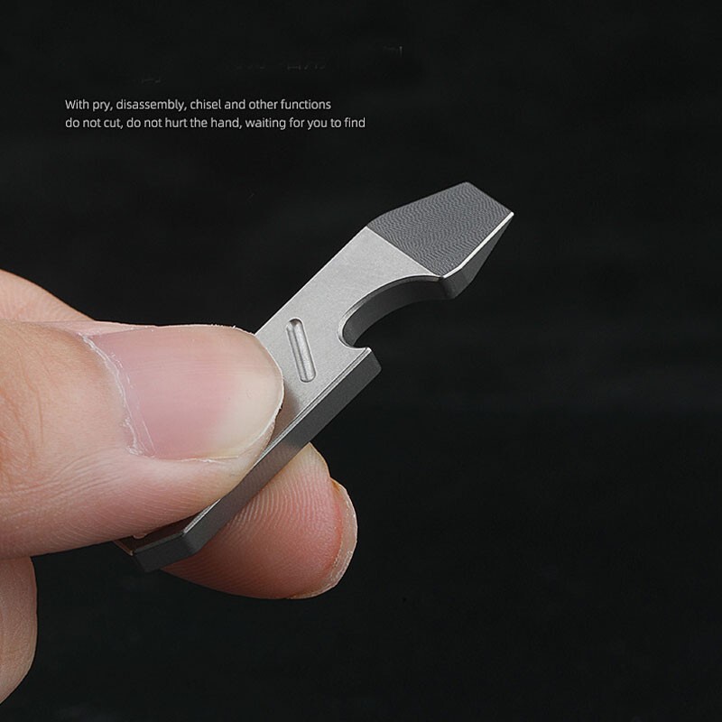 Hot Mini Titanium Alloy Keychain Multi Tools Pry Bar EDC Crowbar Bottle Opener