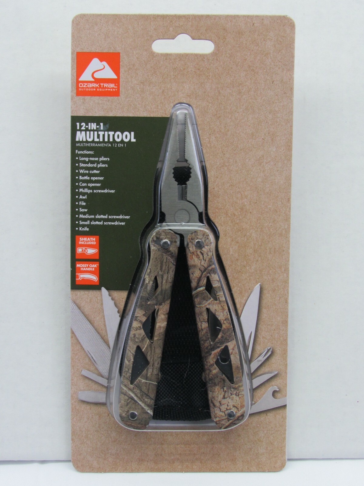 Ozark Trail Mossy Oak Camouflage 12-in-1 Multi-Tool Sheath Included New Sealed