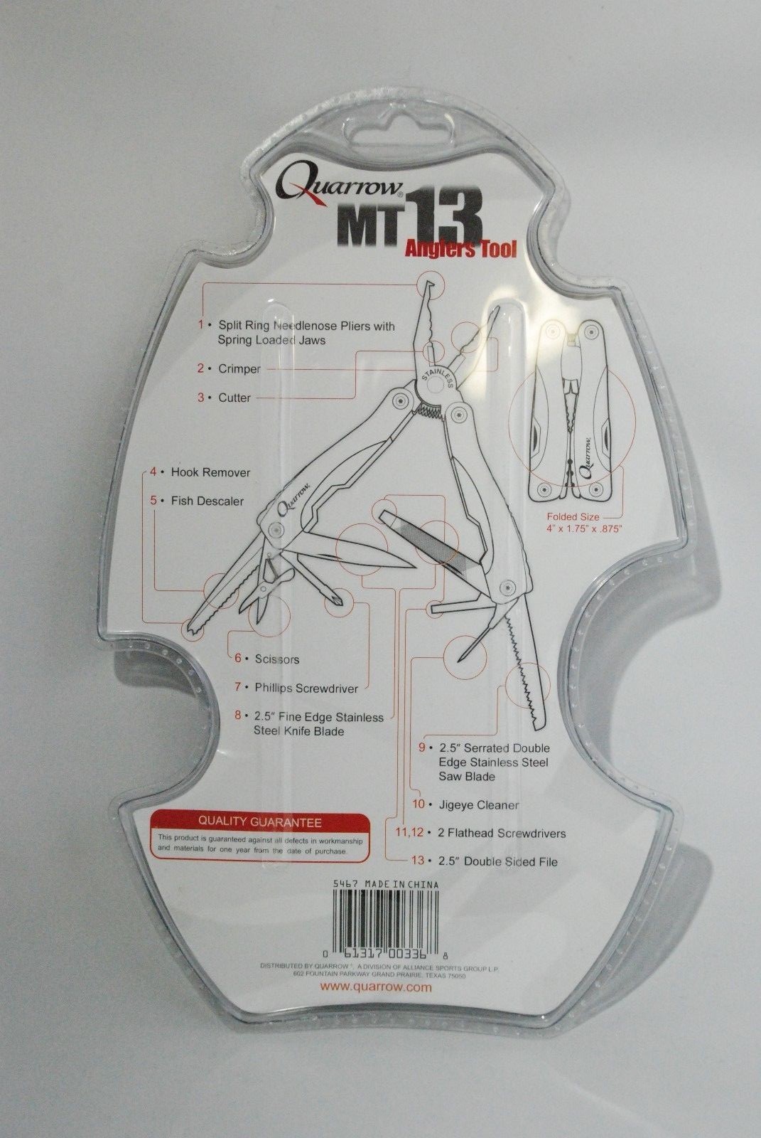 NEW – 5467 Quarrow MT13 Anglers Tool