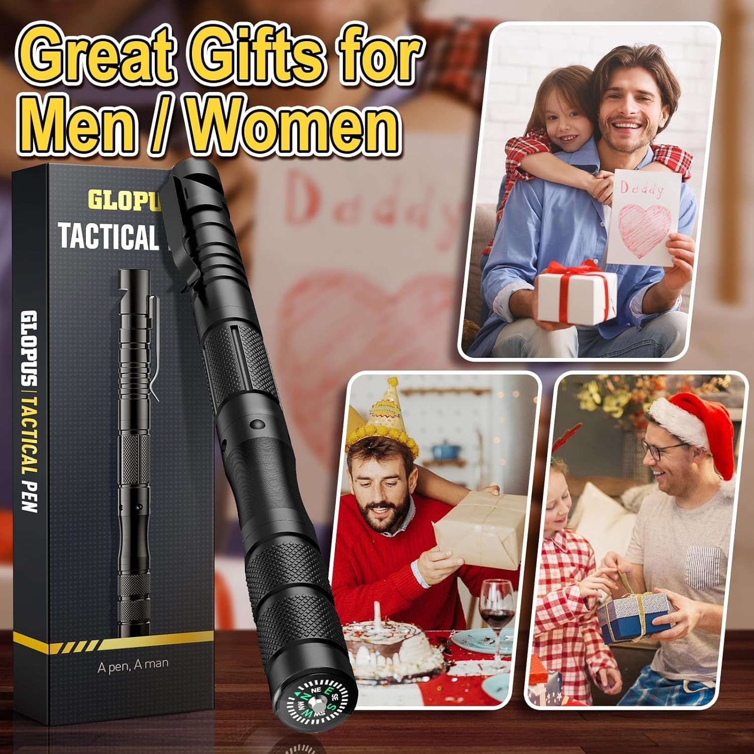 Pluma Tactica De Emergencia Herramienta Regalo Hombre Papa De Hija Esposa