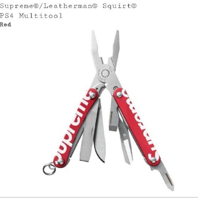 Supreme x Leatherman Squirt PS4 Red Multi-Tool SS21 Multitool