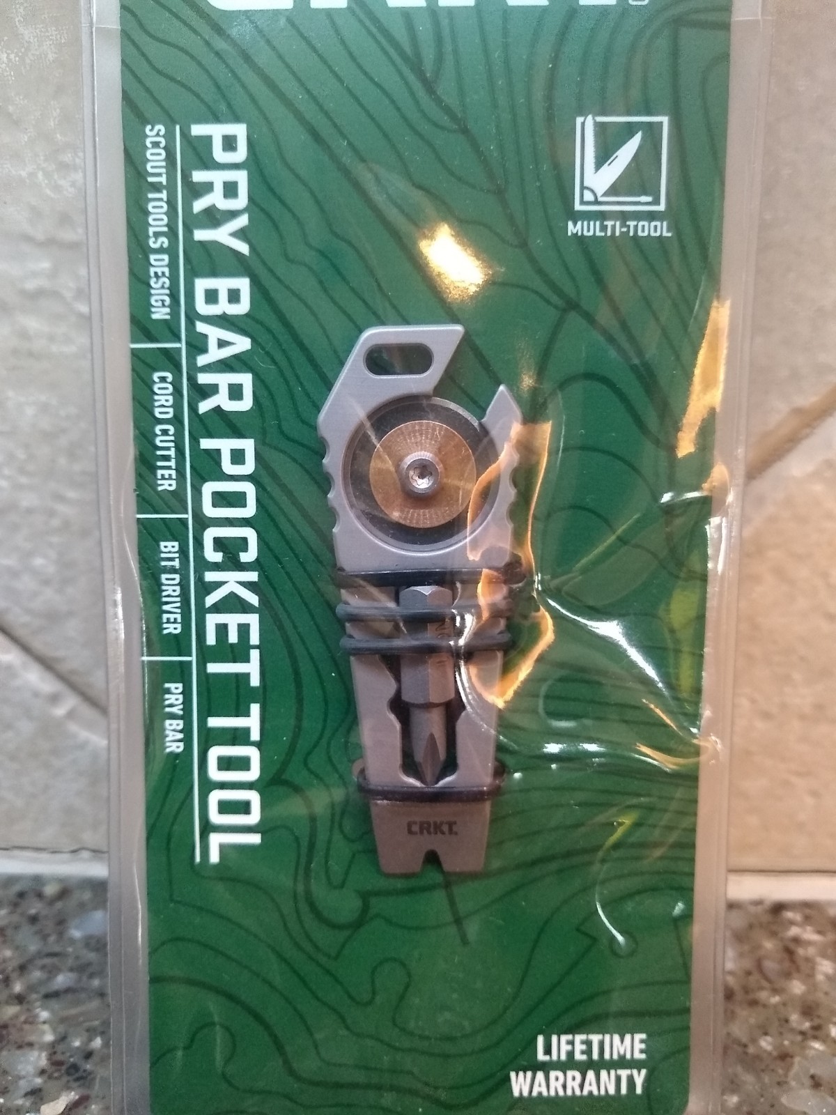 CRKT 9913 PRY BAR POCKET TOOL CORD CUTTER BIT DRIVER SCOUT TOOL DESIGN FREE SHIP