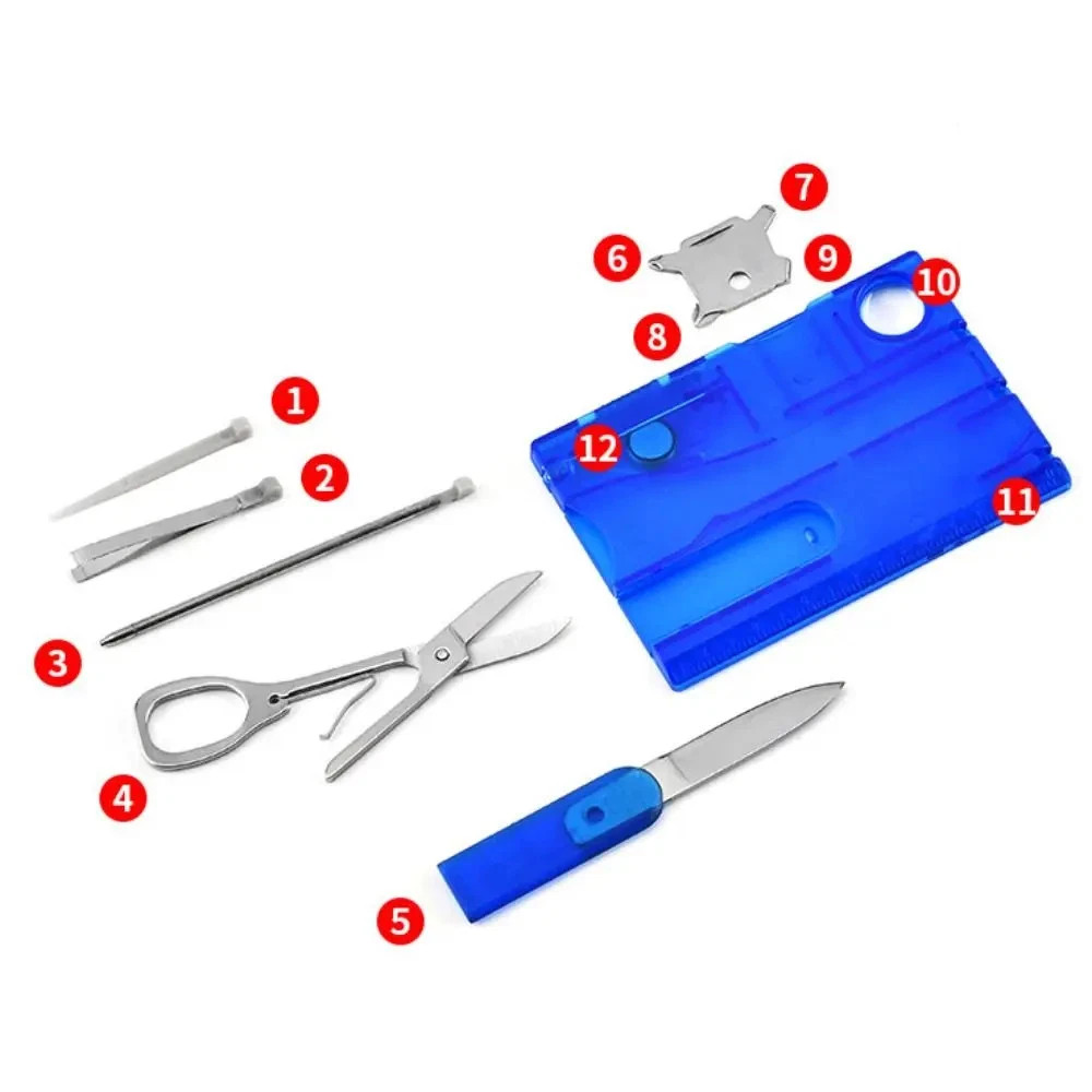 12 in 1 Ultra Thin Multi Tool Card Durable Outdoor EDC Multipurpose Gadget