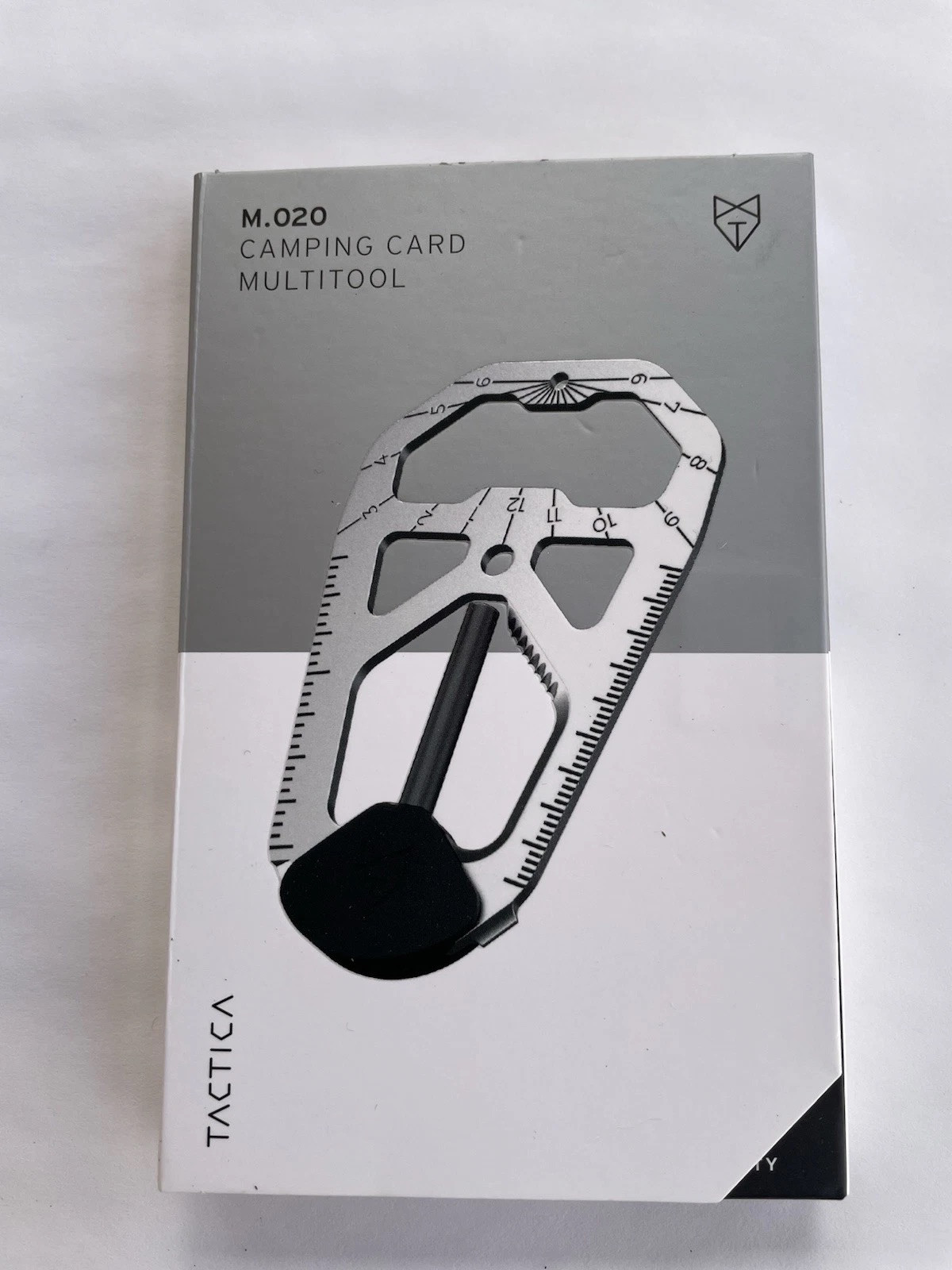 TACTICA M020 Camping Tool Card Black with Ferro Rod Titanium Multi Tool Outdoor