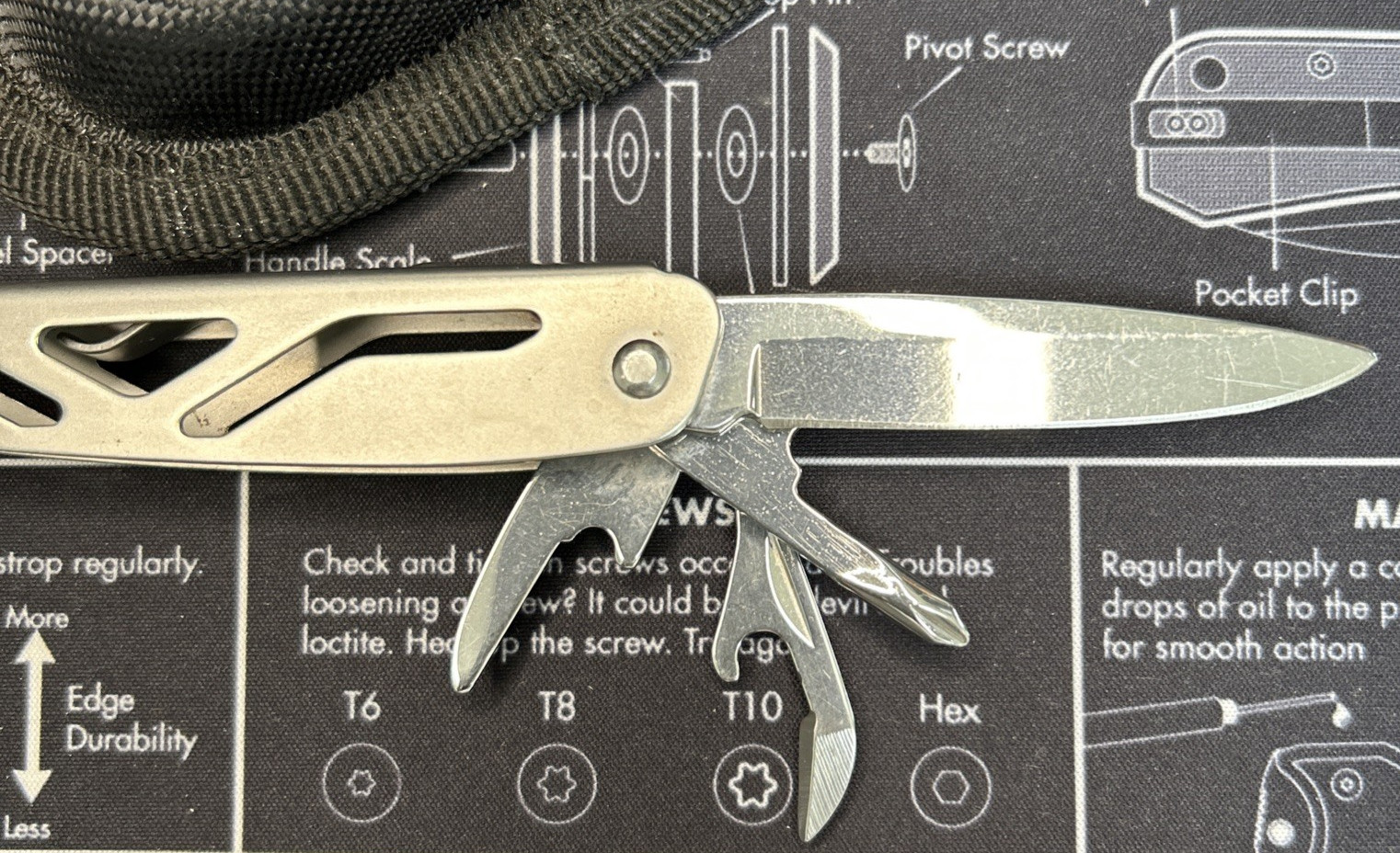 Ozark Trail Multi Tool Pliers Knife Stainless Steel w/ Pouch Camping EDC VGUC