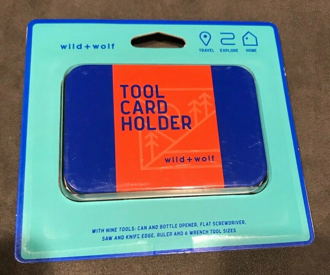 New WILD + WOLF TOOL CARD HOLDER – MULTIPURPOSE SURVIVAL TOOL
