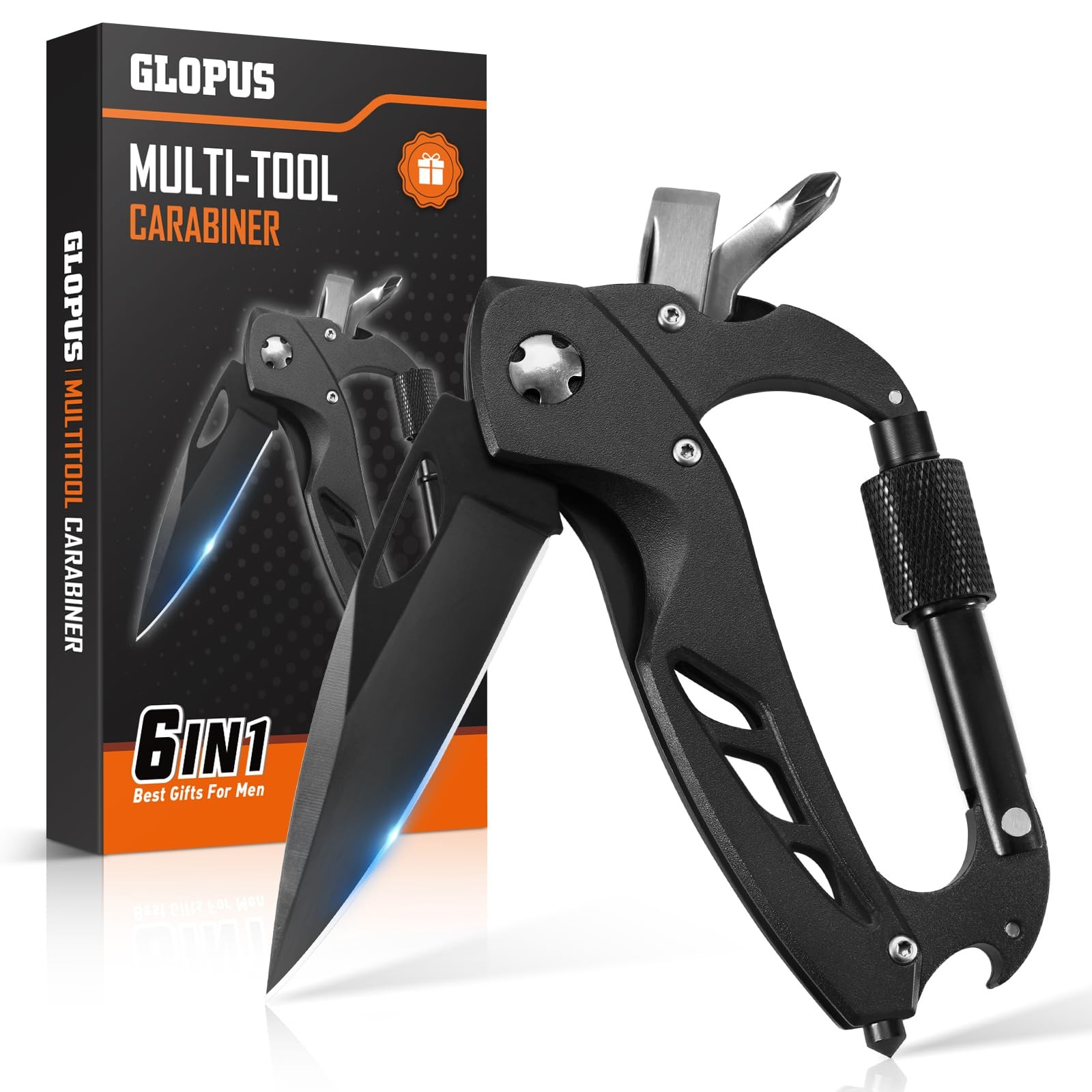 Multitool Carabiner with Pocket Knife, Birthday Gifts for Men Him Boyfriend, …