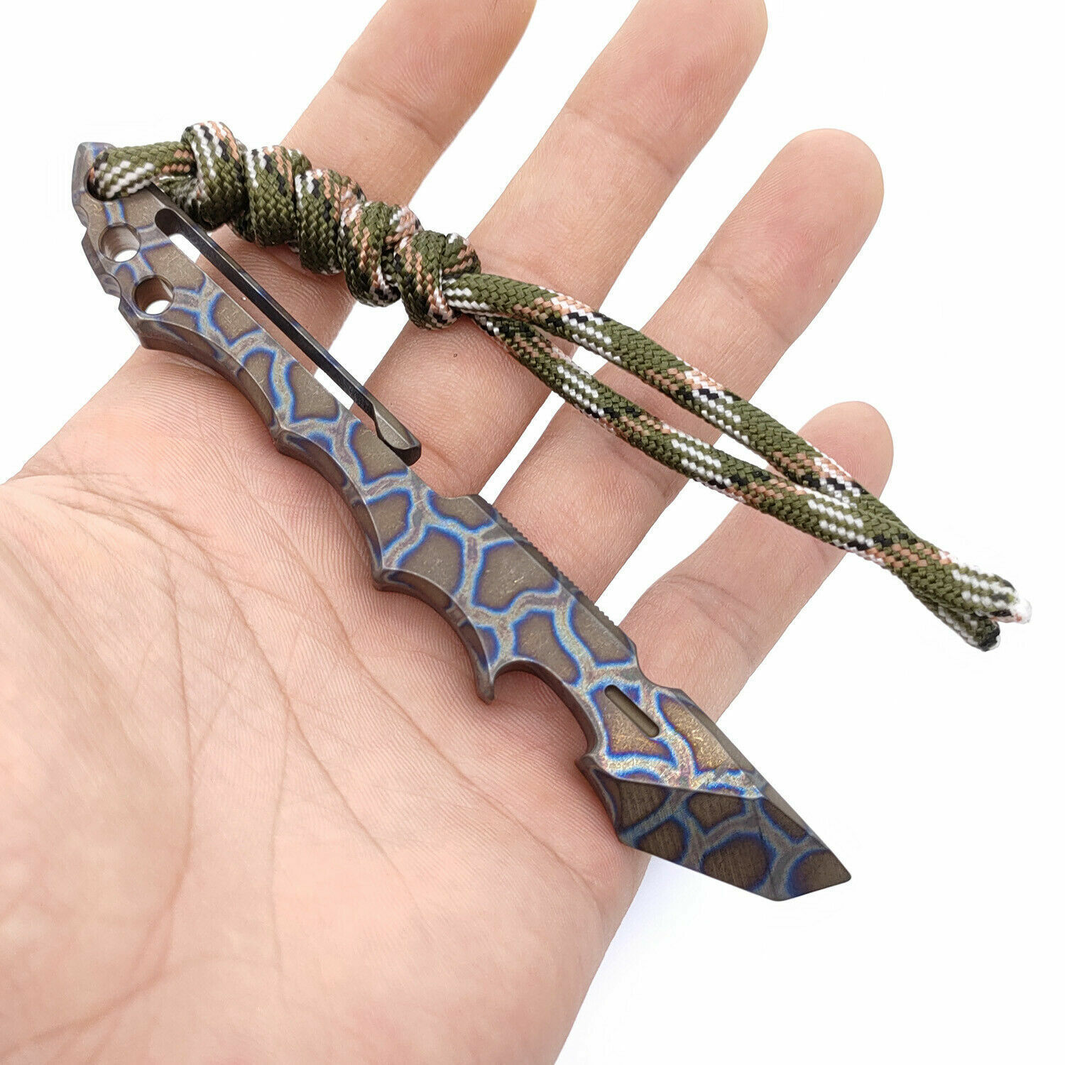 Solid Titanium Tactical Survival EDC Multi Pocket Tool Pry Bar Crowbar Opener