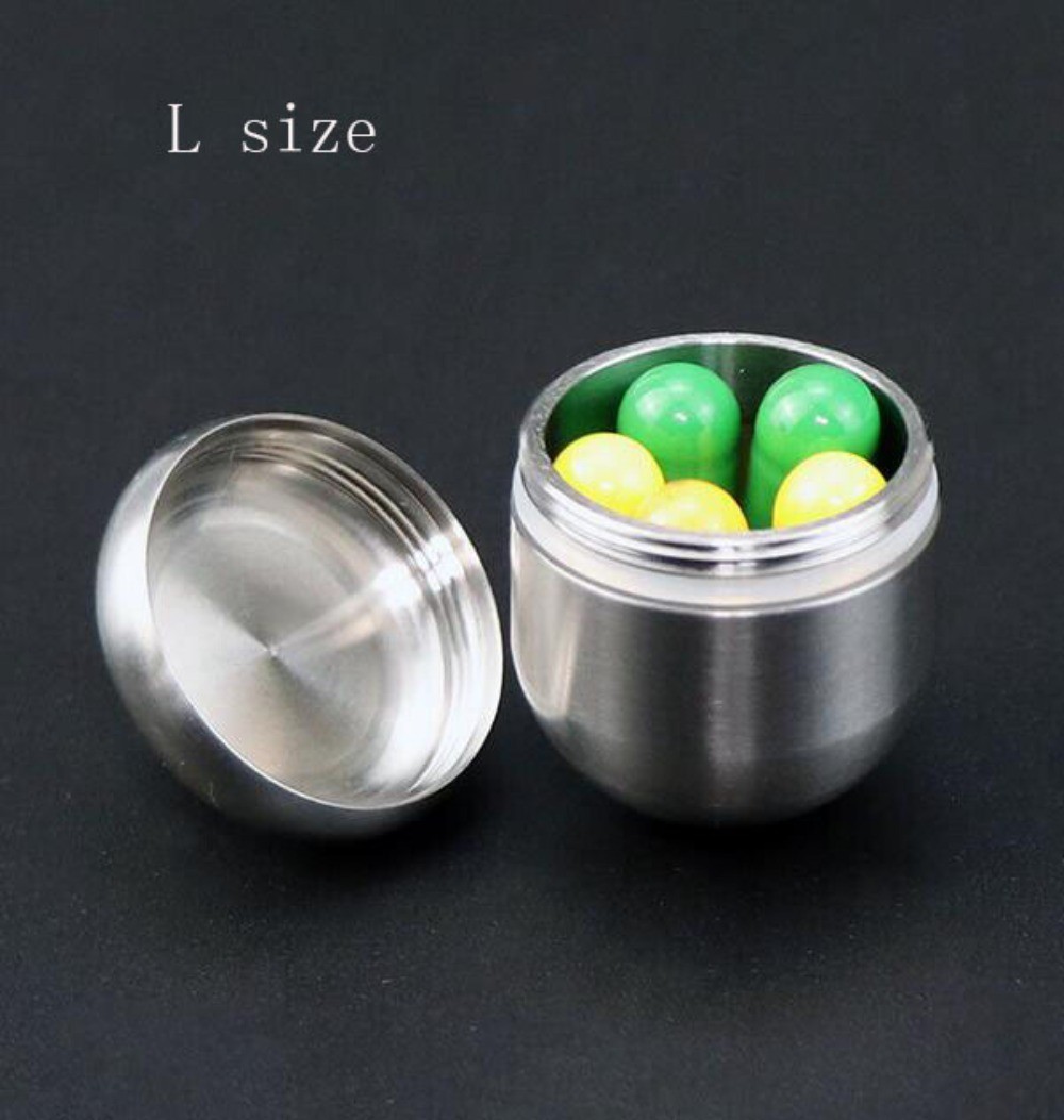 EDC Portable Pure Titanium Acorn Shape Waterproof Case Pill Box Ti Chain Pendant