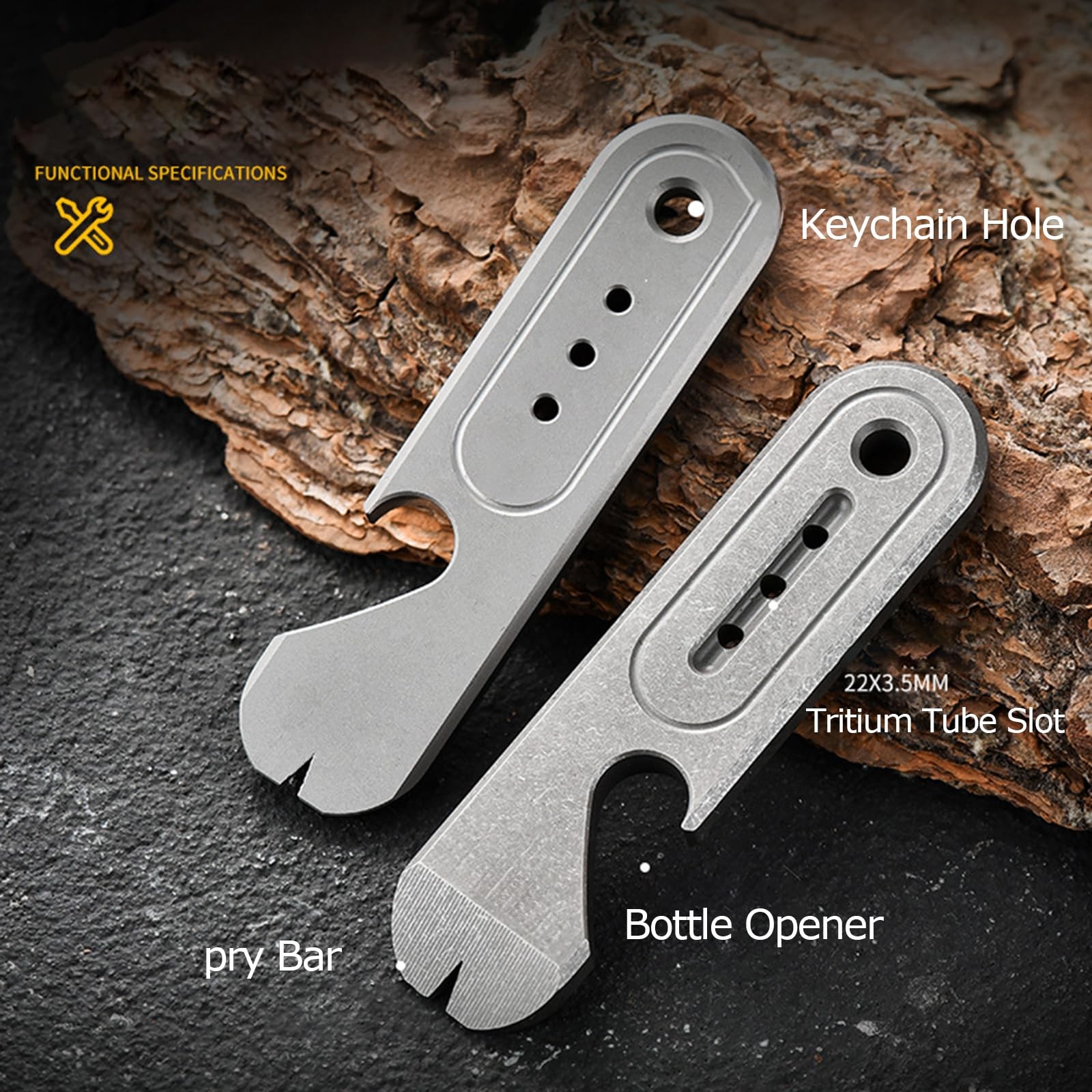 Hamans Pry Bar Bottle Opener Multi Tool 3.07″ Nail Puller Box Opener with Tri…