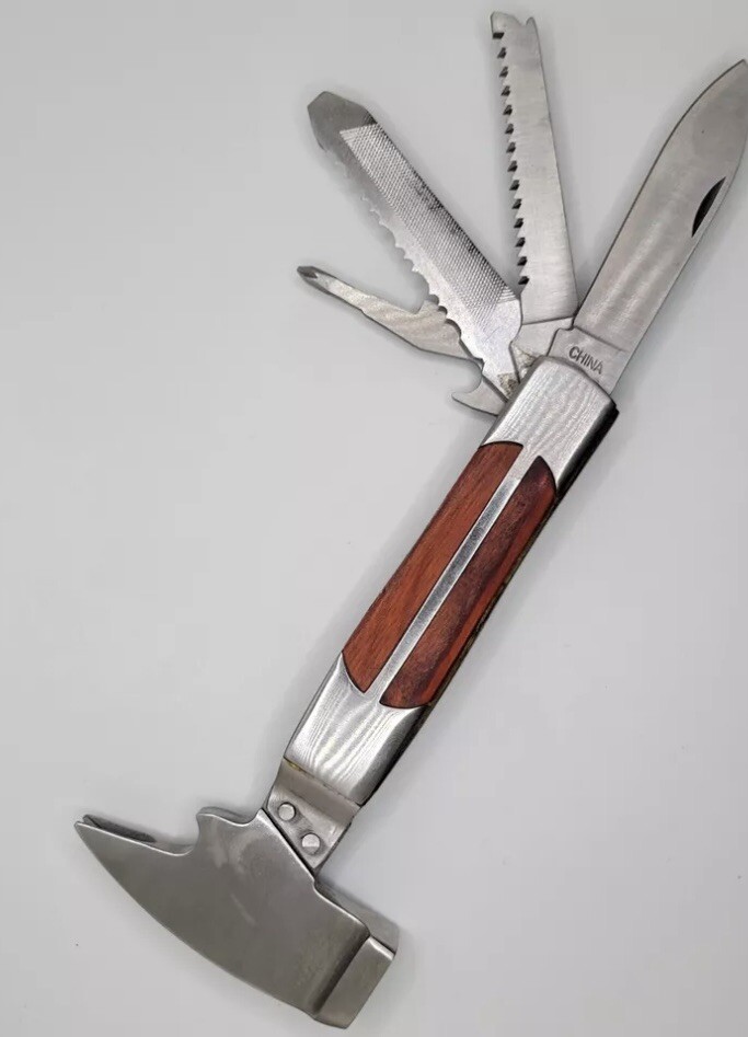 (2) Multi-Function Tool In Wooden Valet Box Stocking Stuffer Gift